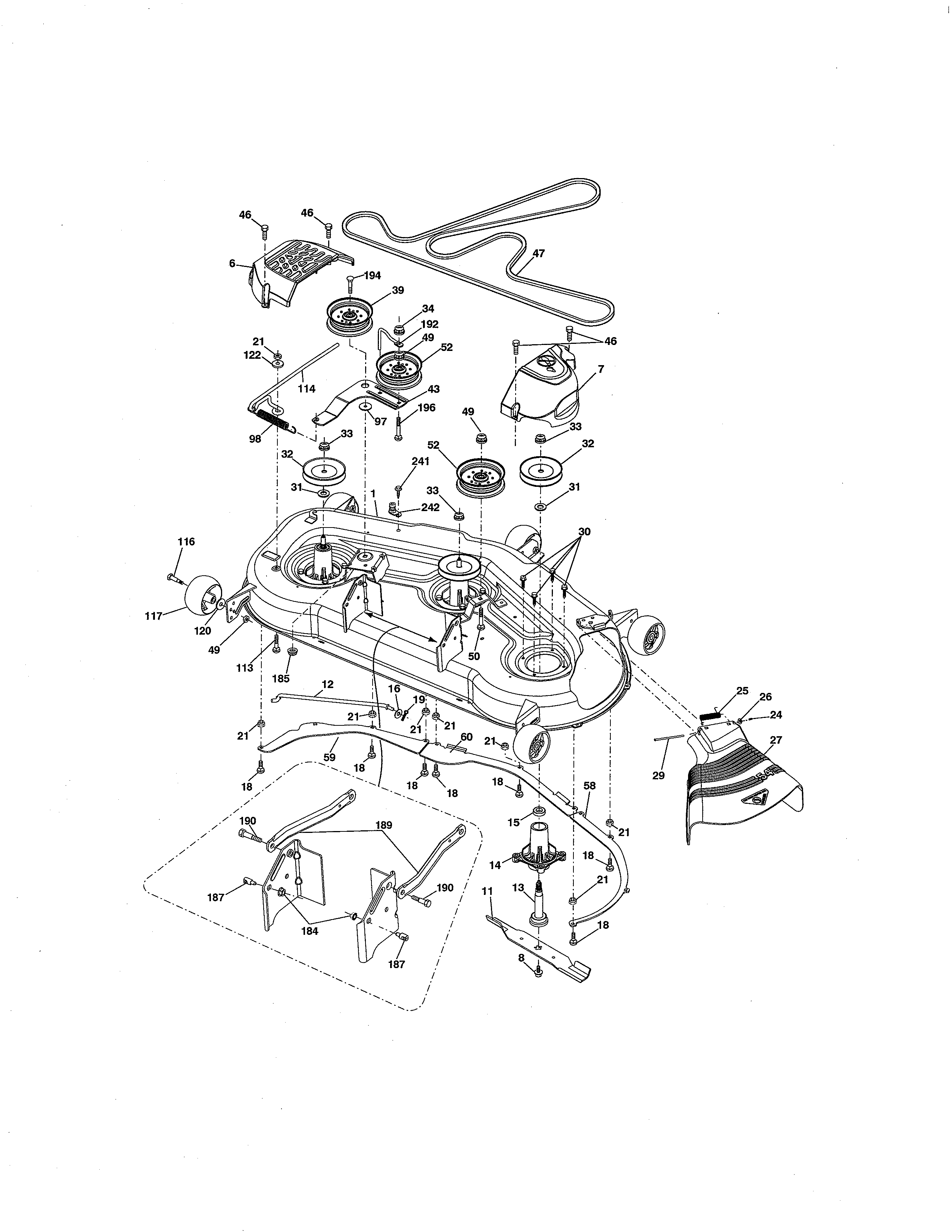 Craftsman 917288631 mower deck diagram