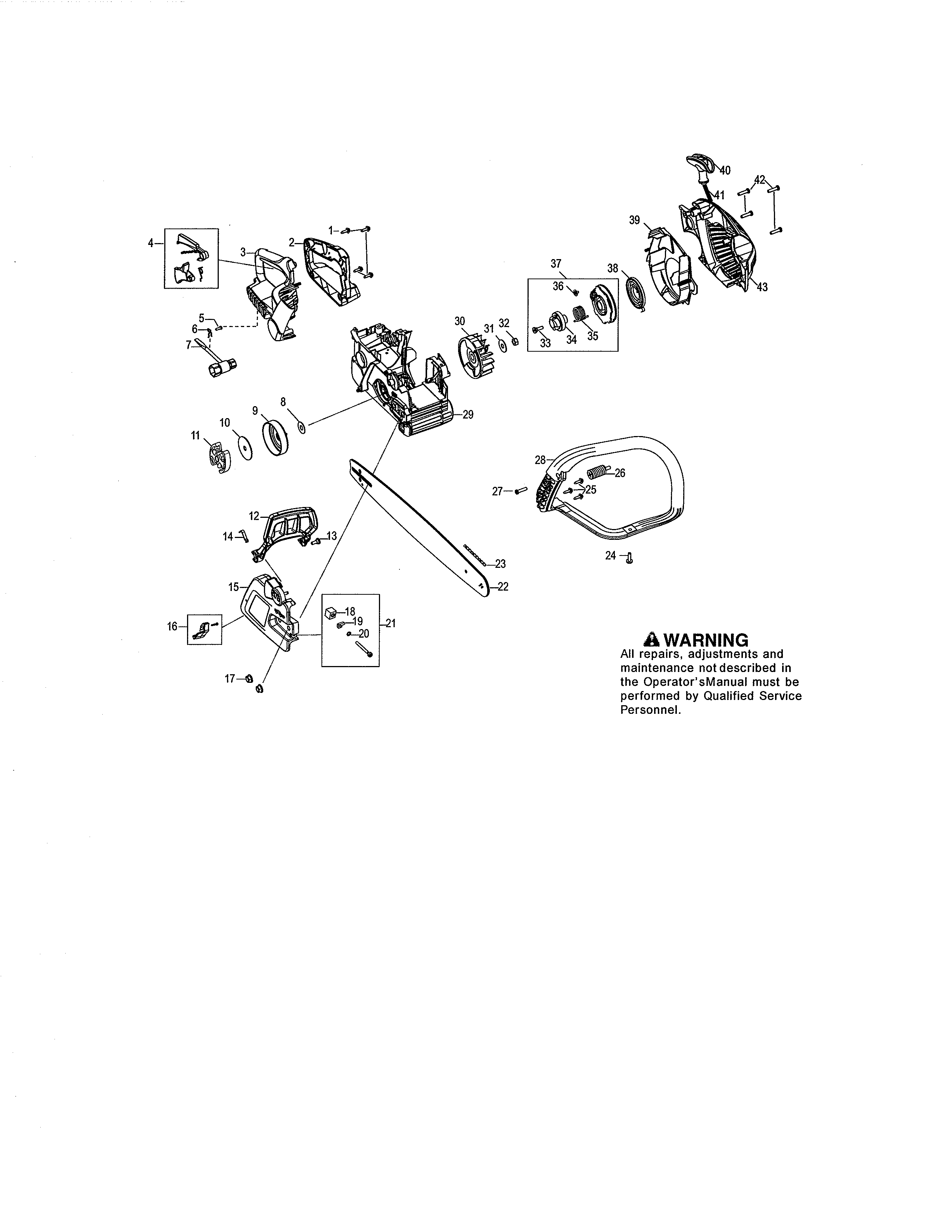 Craftsman 358350981 chassis/handle/bar diagram