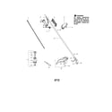 Weed Eater FEATHERLITE SST PLUS TYPE 2 driveshaft/handle/shield diagram