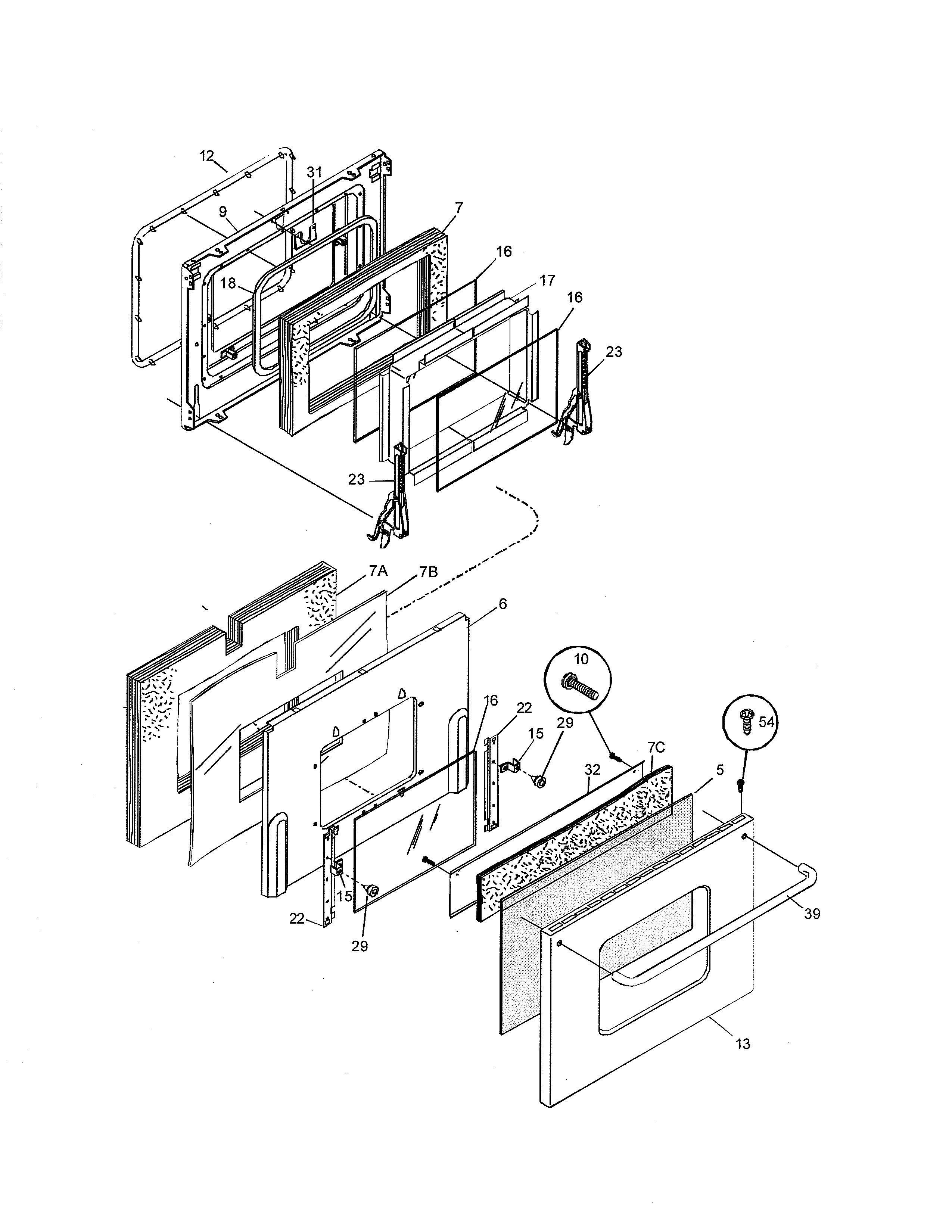 Kenmore Elite 79099503991 door diagram