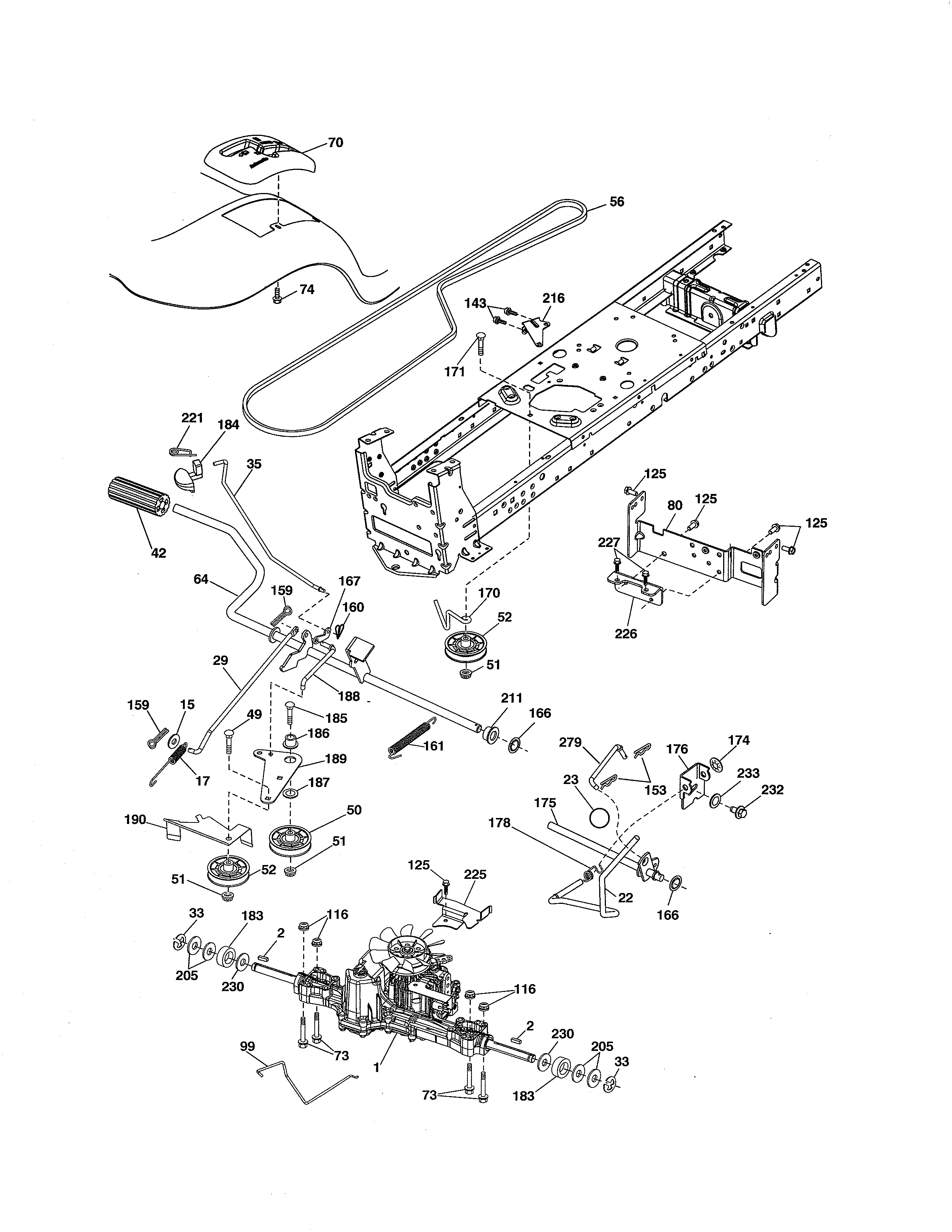 Husqvarna 917250180 drive diagram