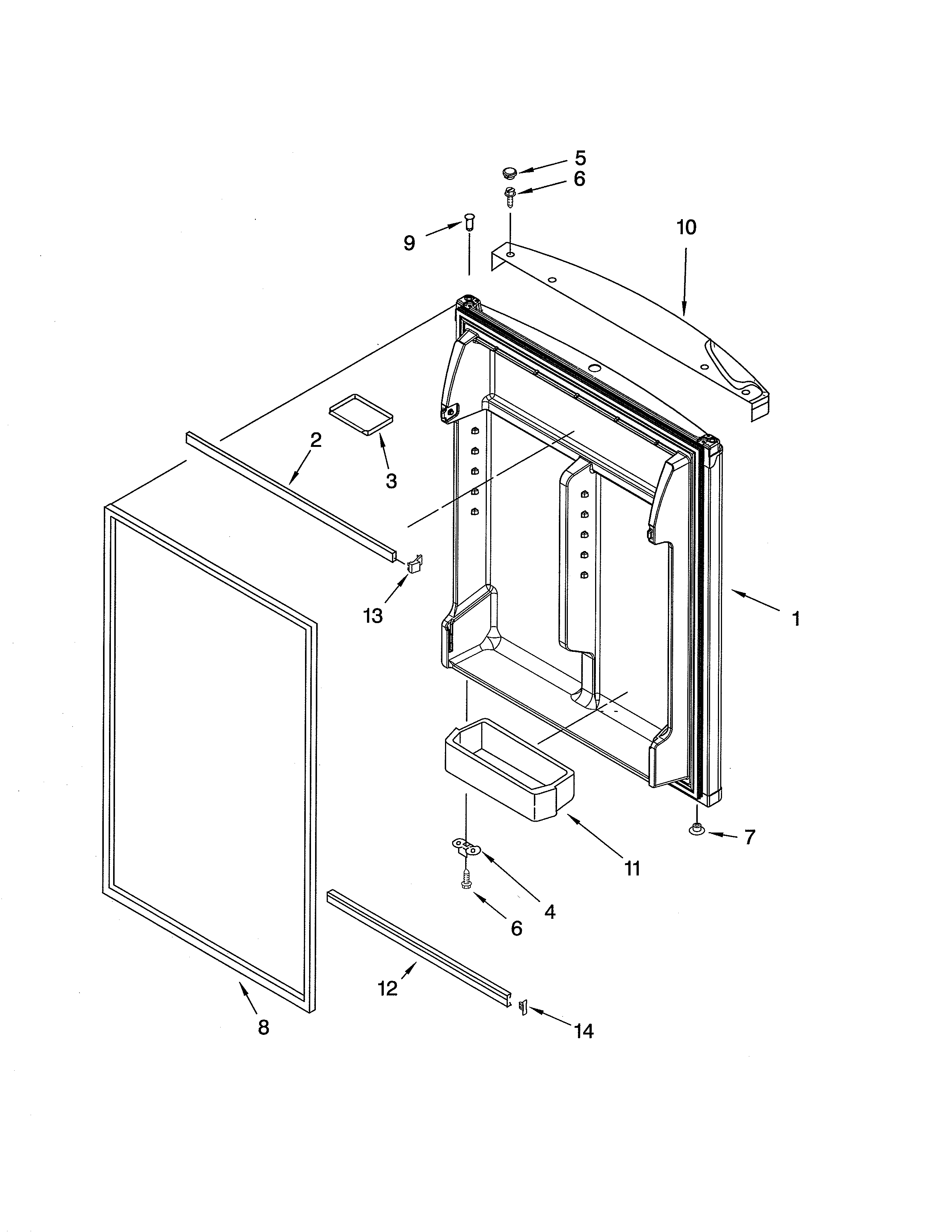 Gladiator GARF19XXPK01 bottom door diagram