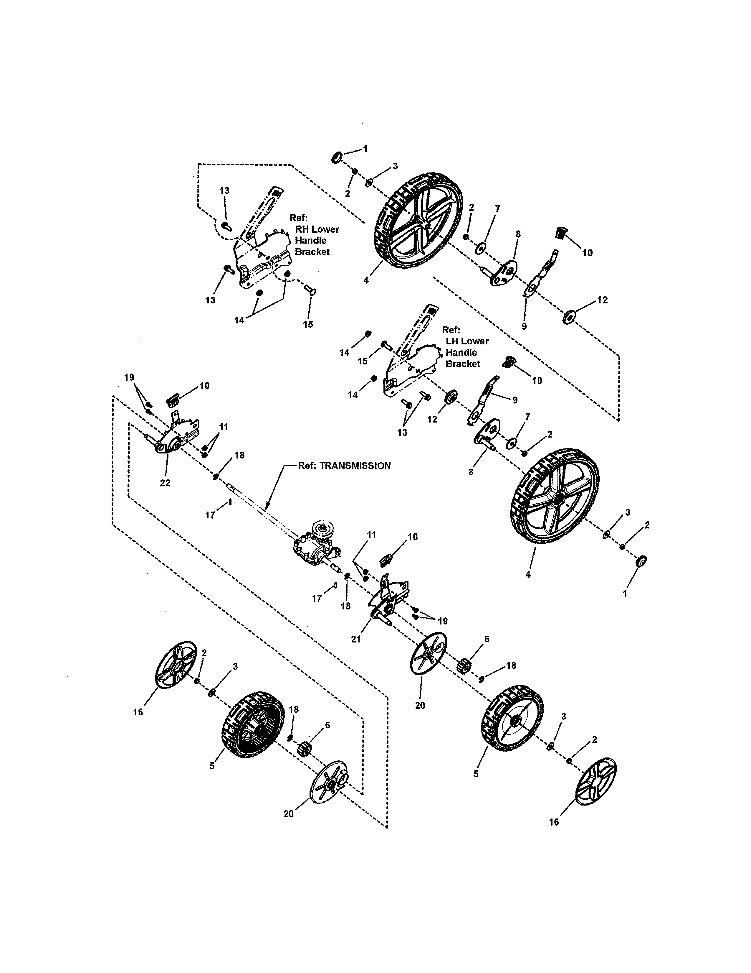 Snapper 130381460 wheel/4 point hoc/high-wheel diagram