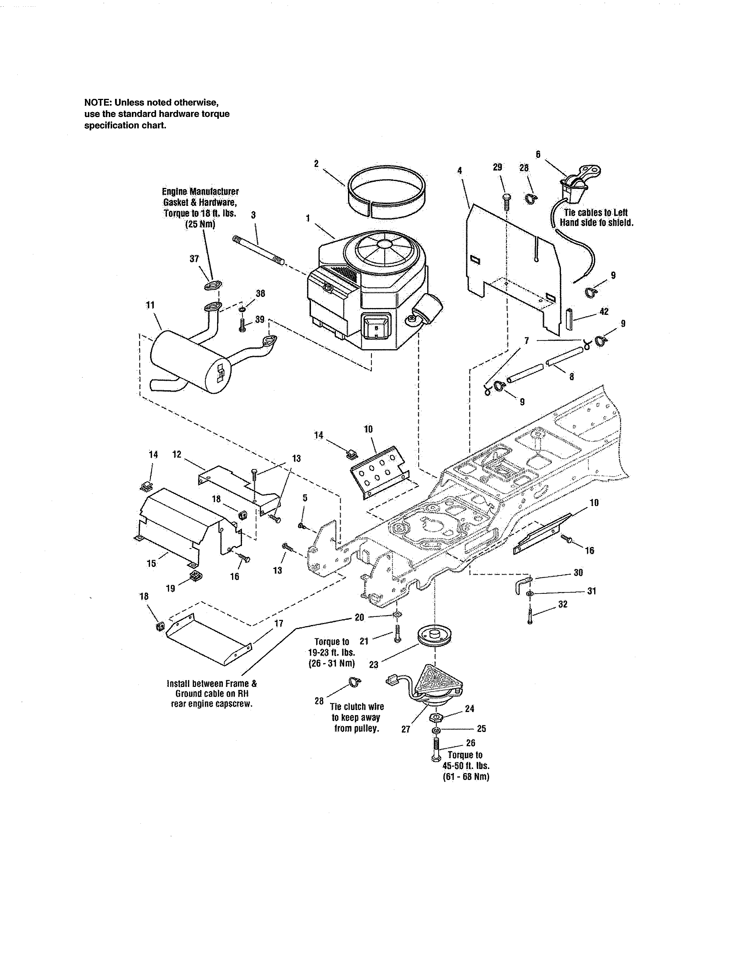 Craftsman 107250050 engine - 22hp briggs & stratton, twin diagram