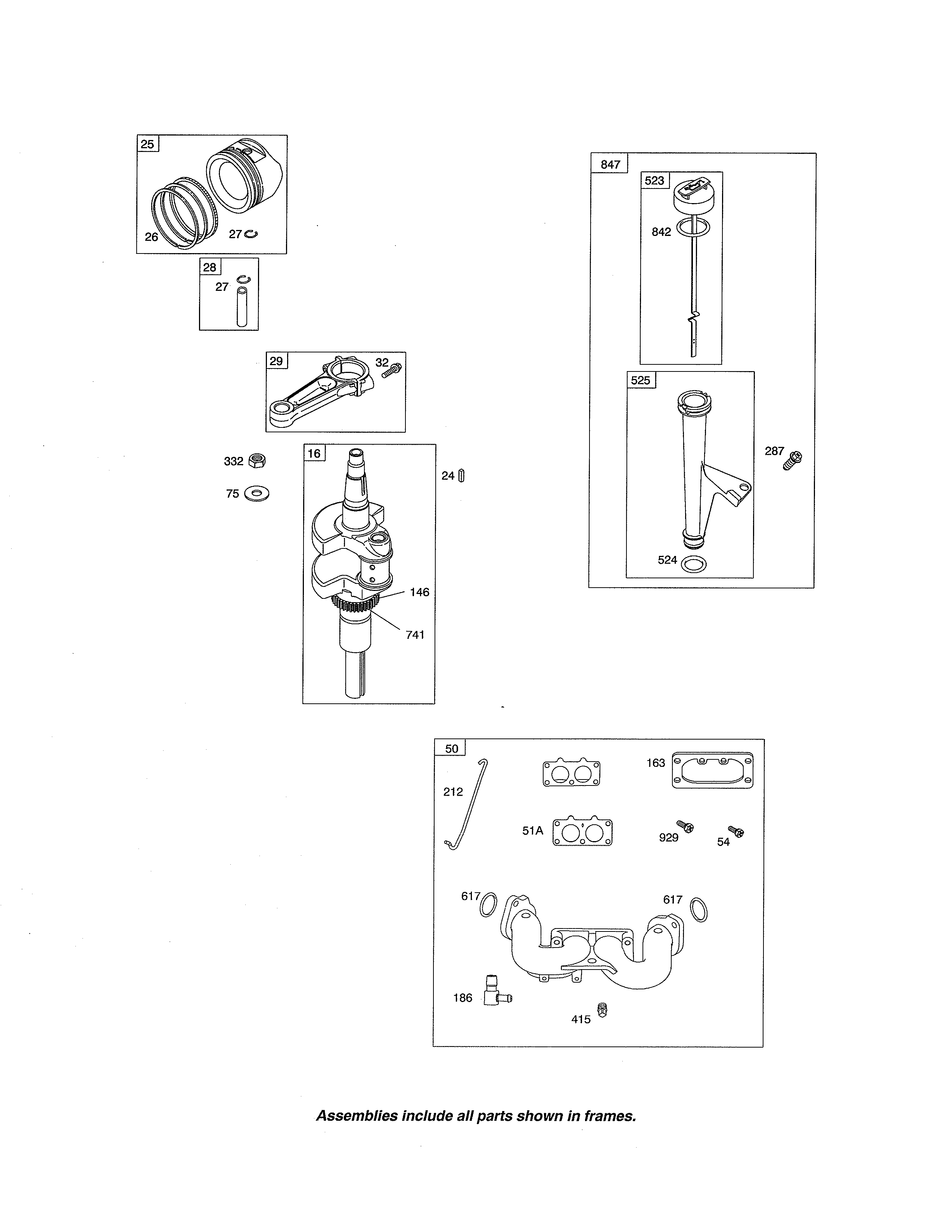 Craftsman 107250050 crankshaft/manifold-intake diagram