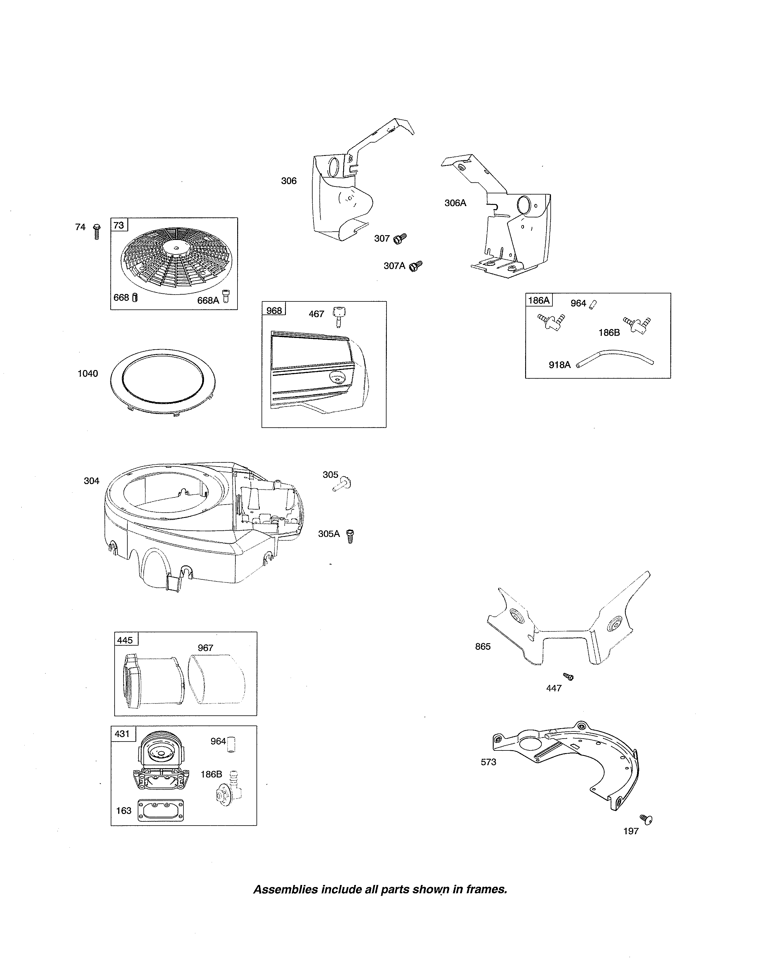 Craftsman 107250050 blower housing/air cleaner diagram