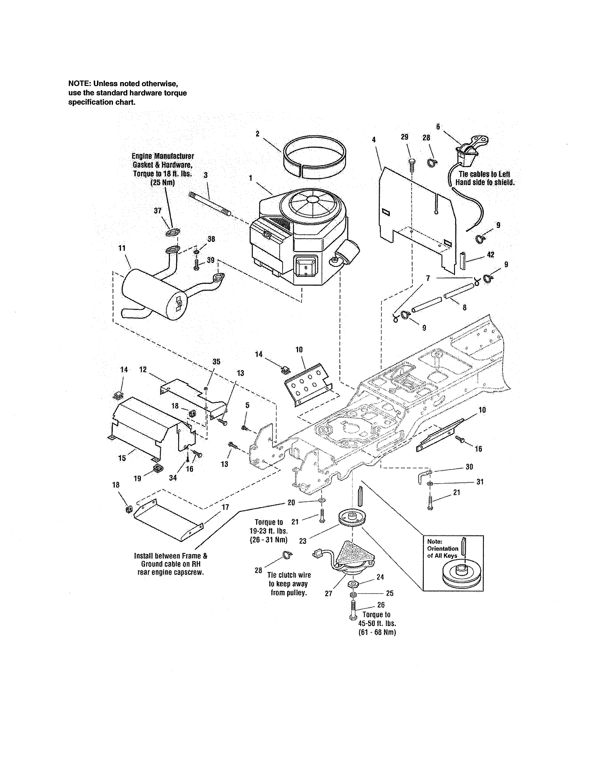 Craftsman 107250060 engine - 26hp, twin diagram