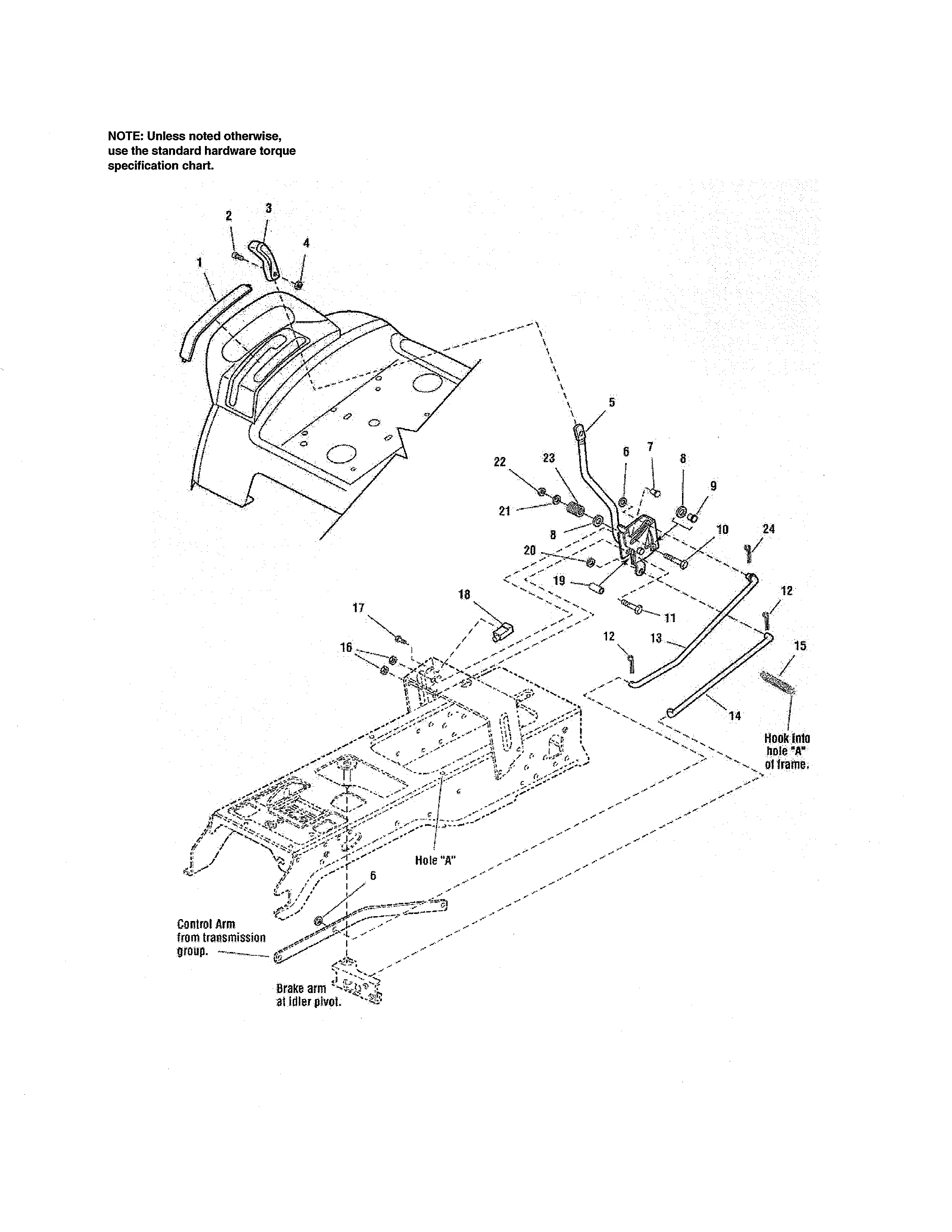Craftsman 107250060 controls - cruise control diagram