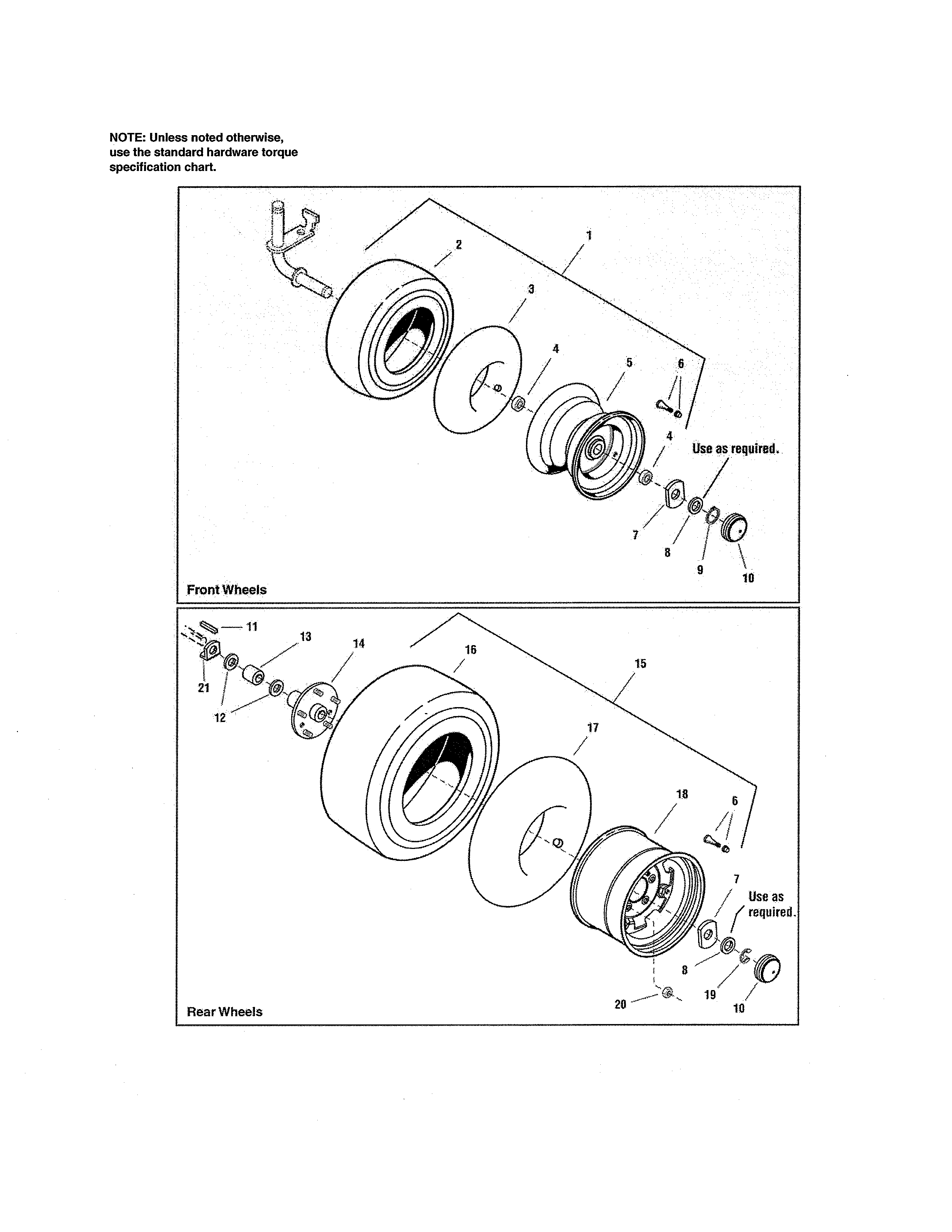 Craftsman 107250060 wheels & tires diagram