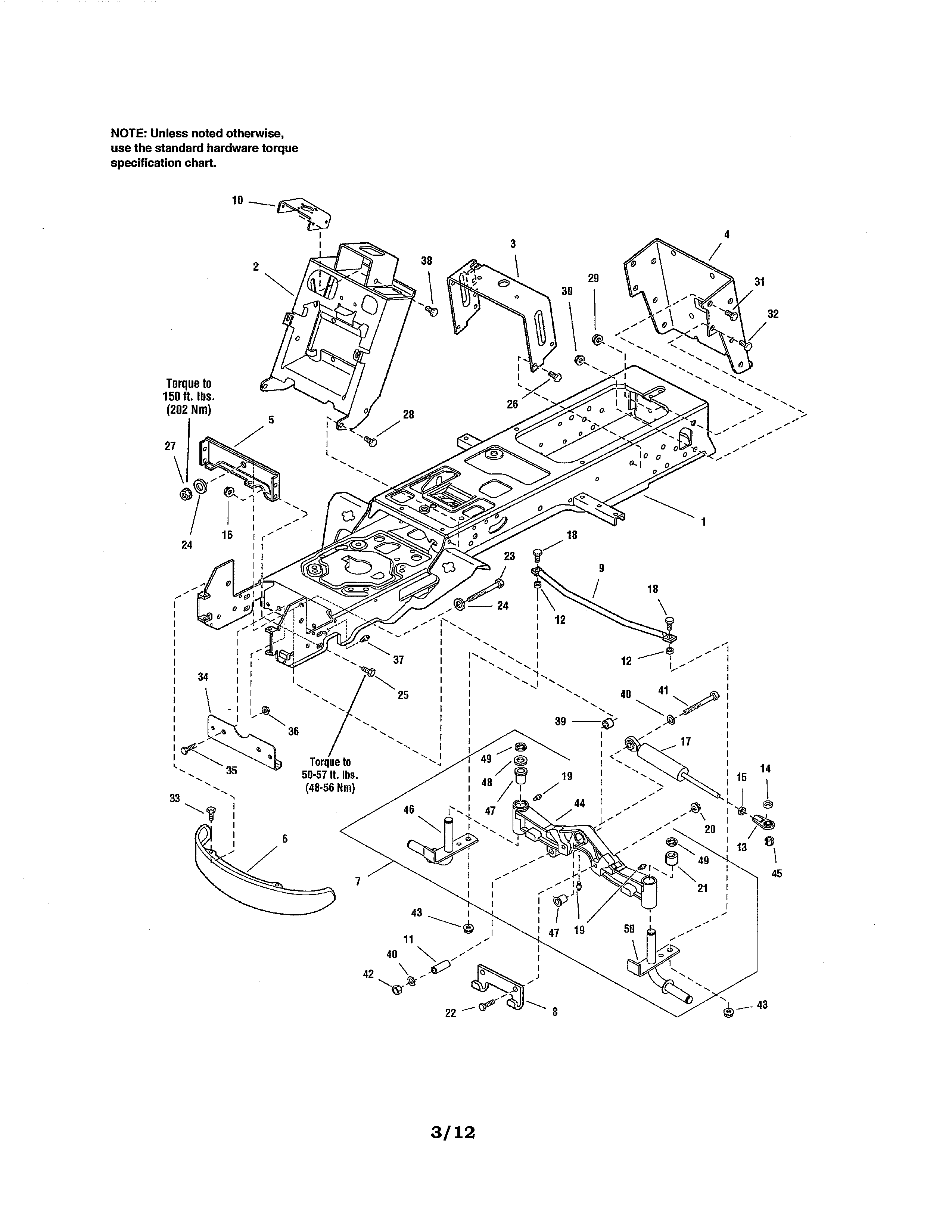 Craftsman 107250070 frame - power steering diagram