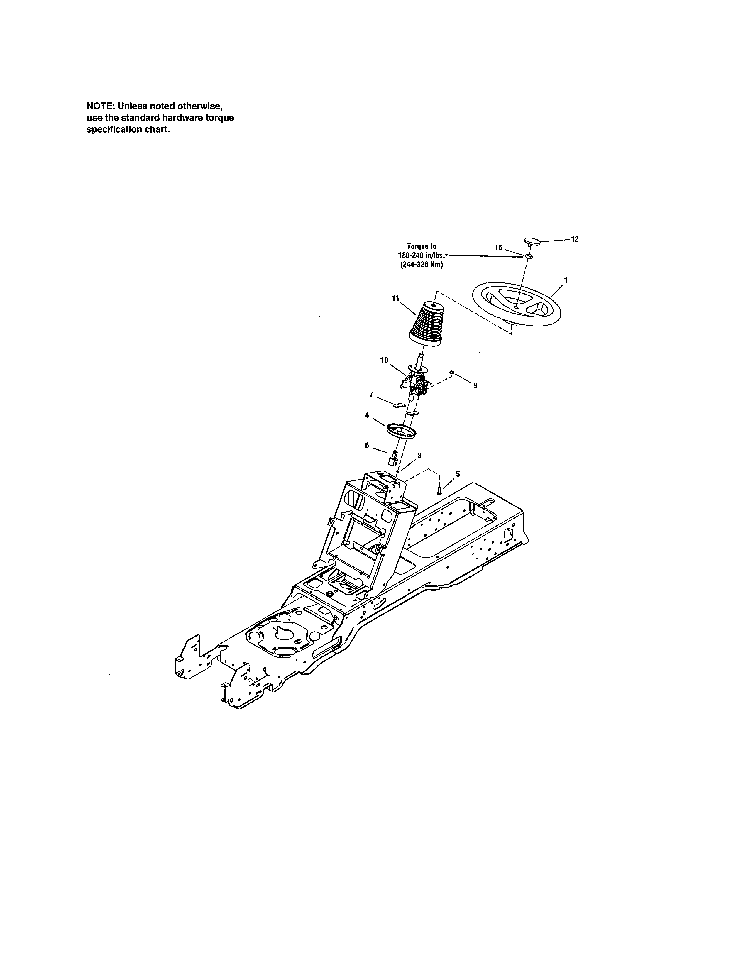 Craftsman 107250070 steering - tilt steering diagram
