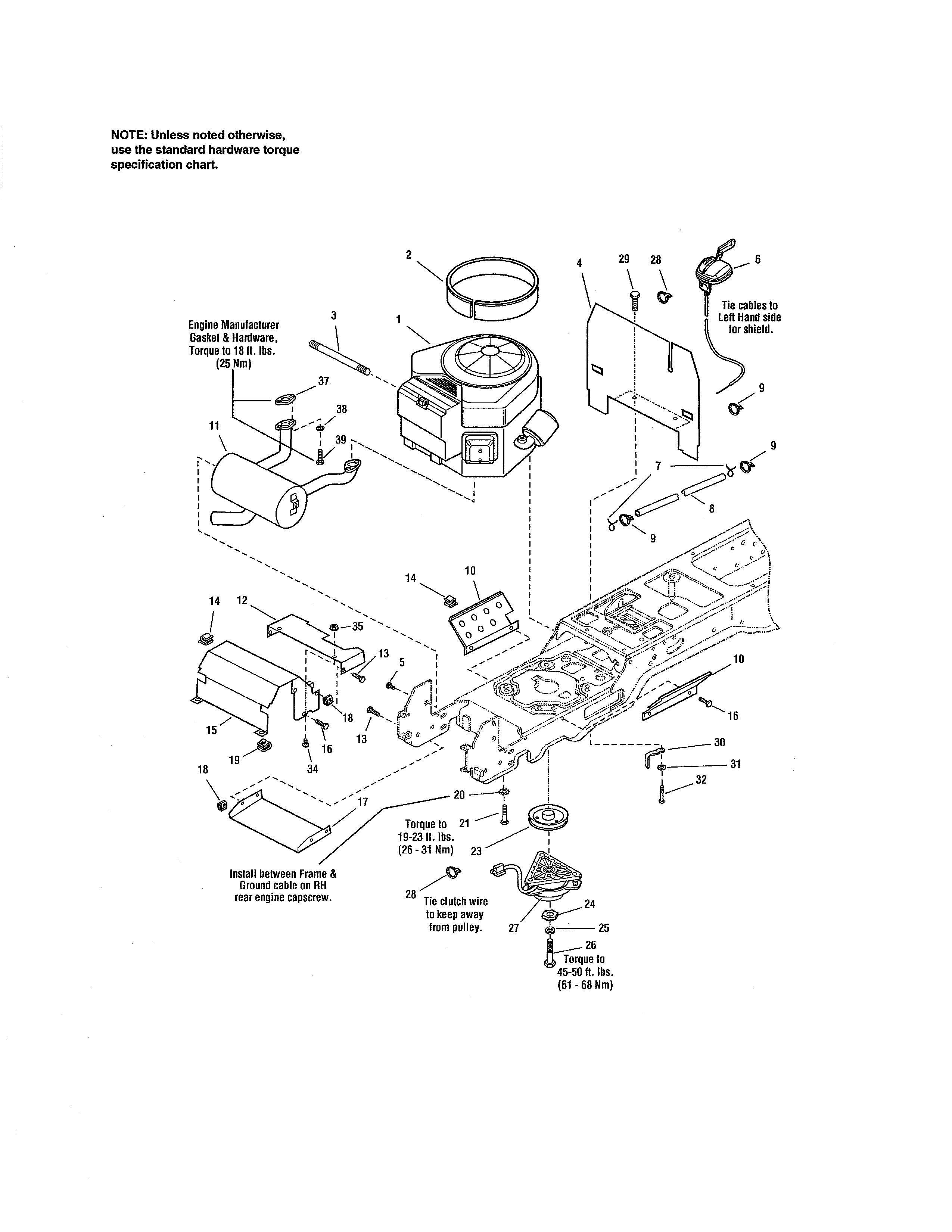 Craftsman 107250070 engine - 30hp briggs & stratton, twin diagram