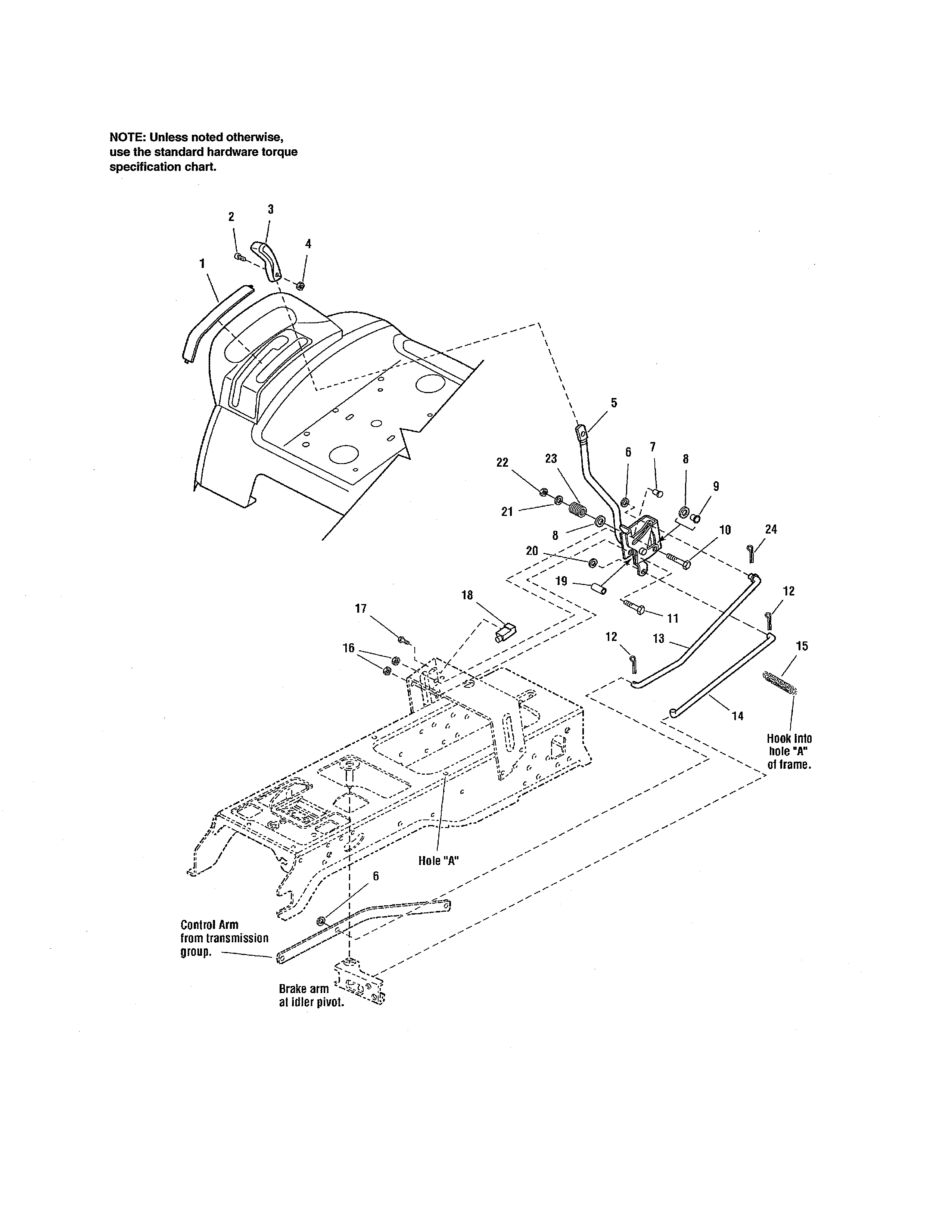 Craftsman 107250070 controls - cruise control diagram