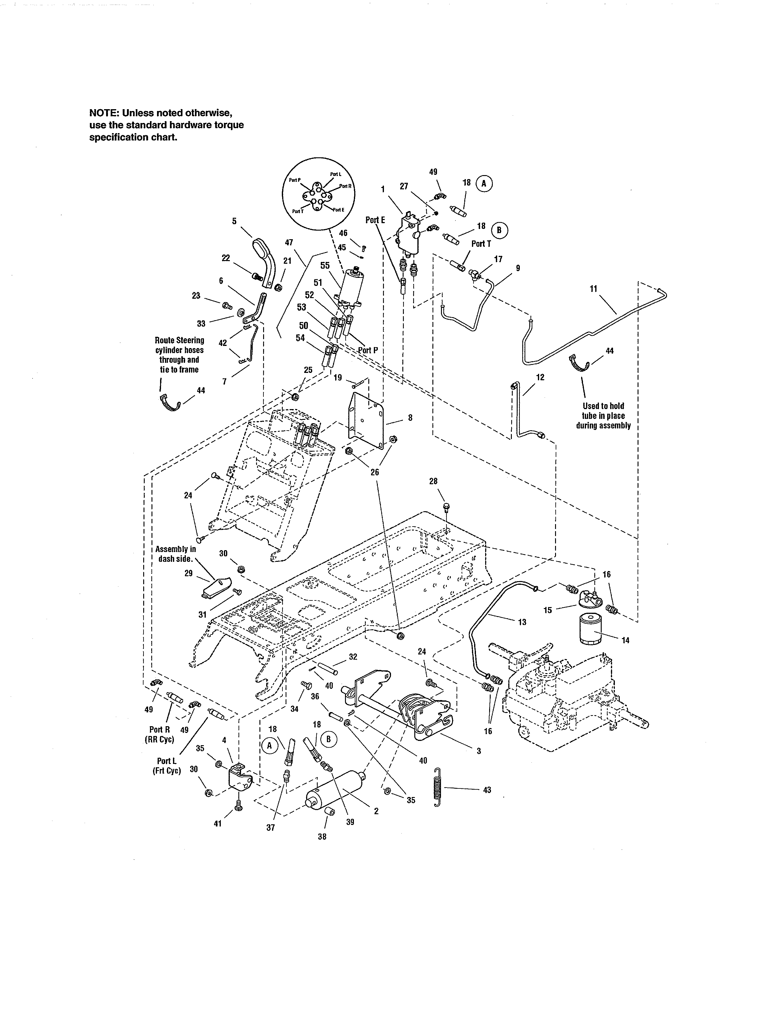 Craftsman 107250070 lift - hydraulic lift w/ power steering diagram