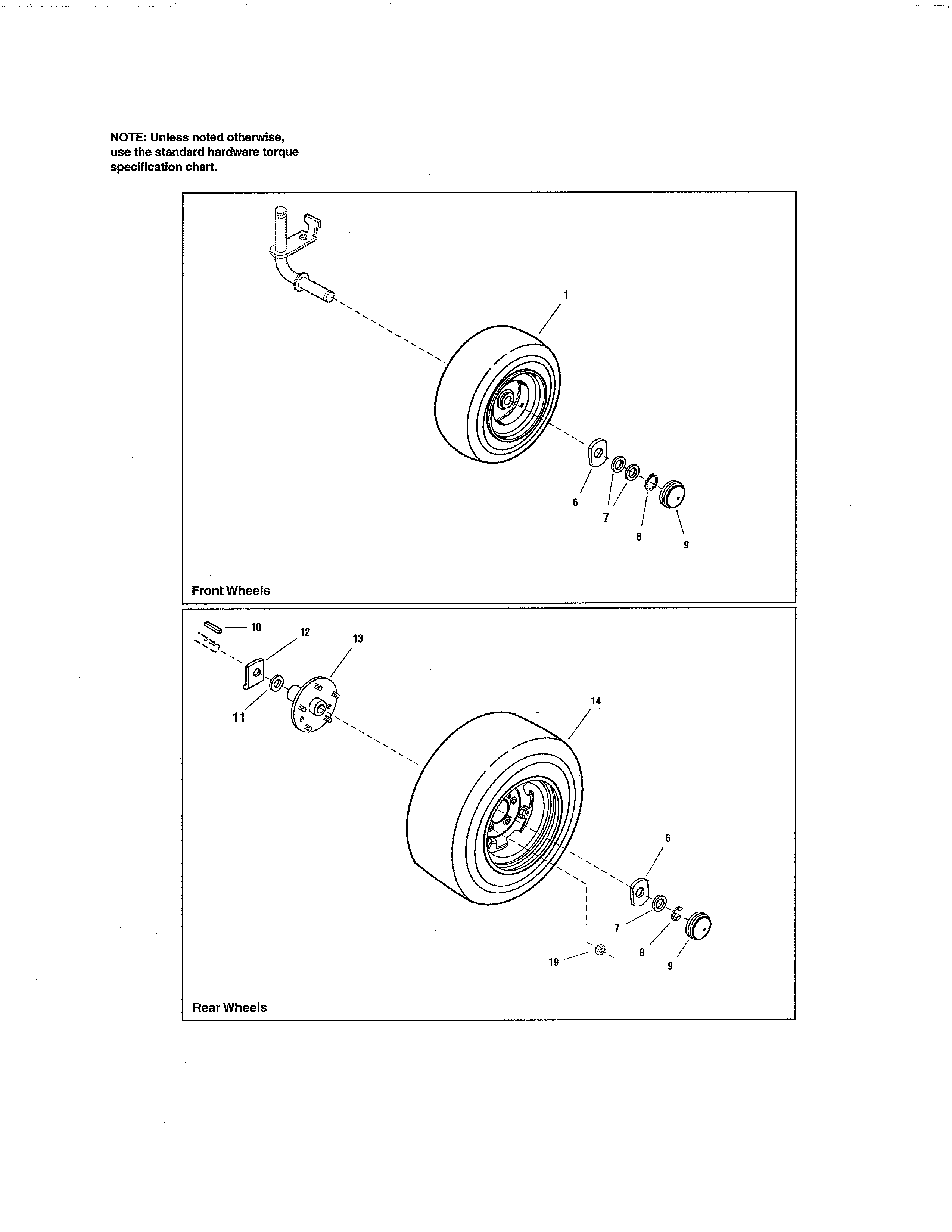 Craftsman 107250070 wheel & tire diagram