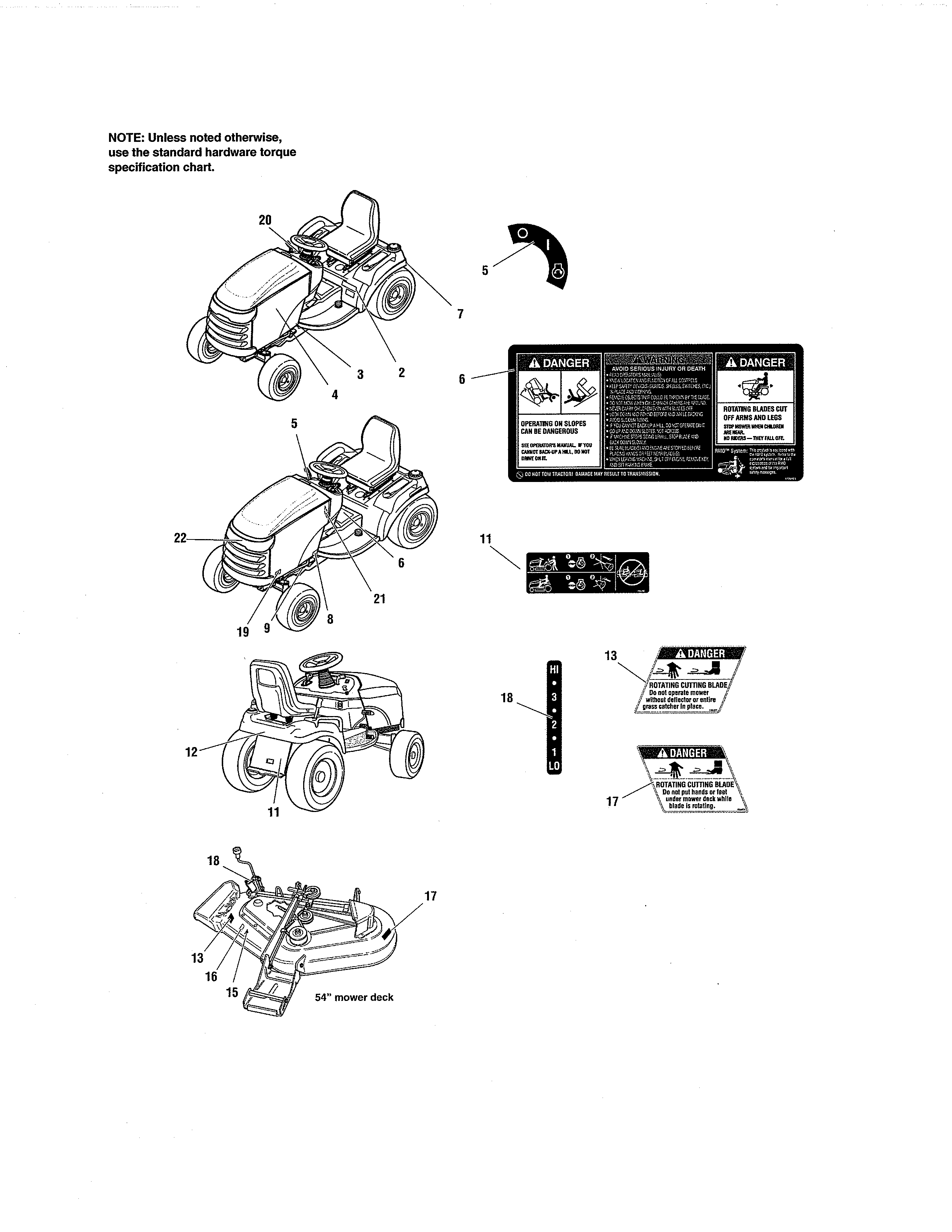 Craftsman 107250070 decals diagram