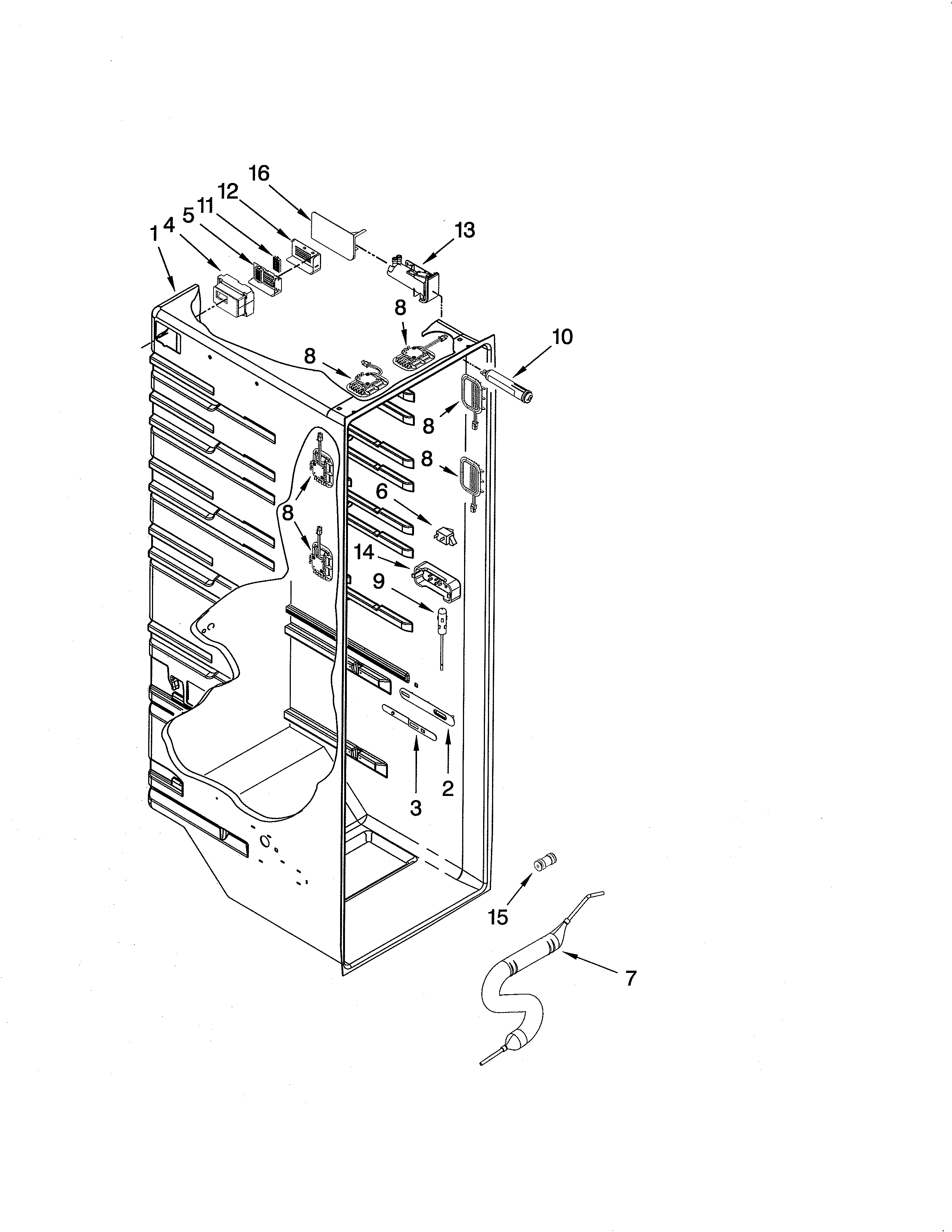 Whirlpool GSC25C4EYY02 refrigerator liner diagram