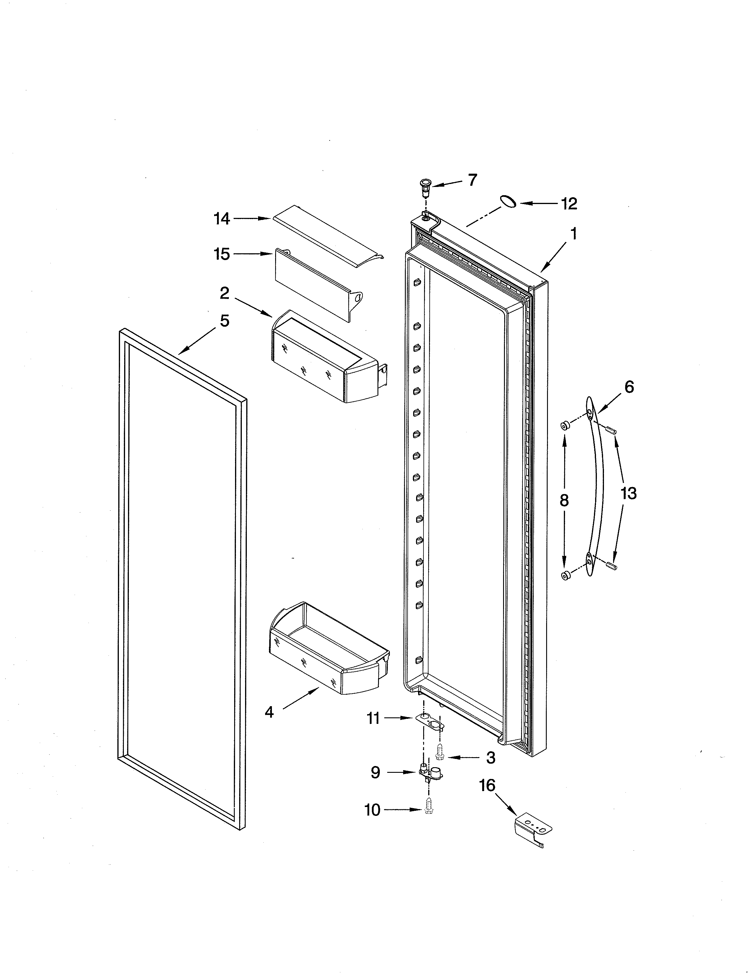 Whirlpool GSC25C4EYY02 refrigerator door diagram