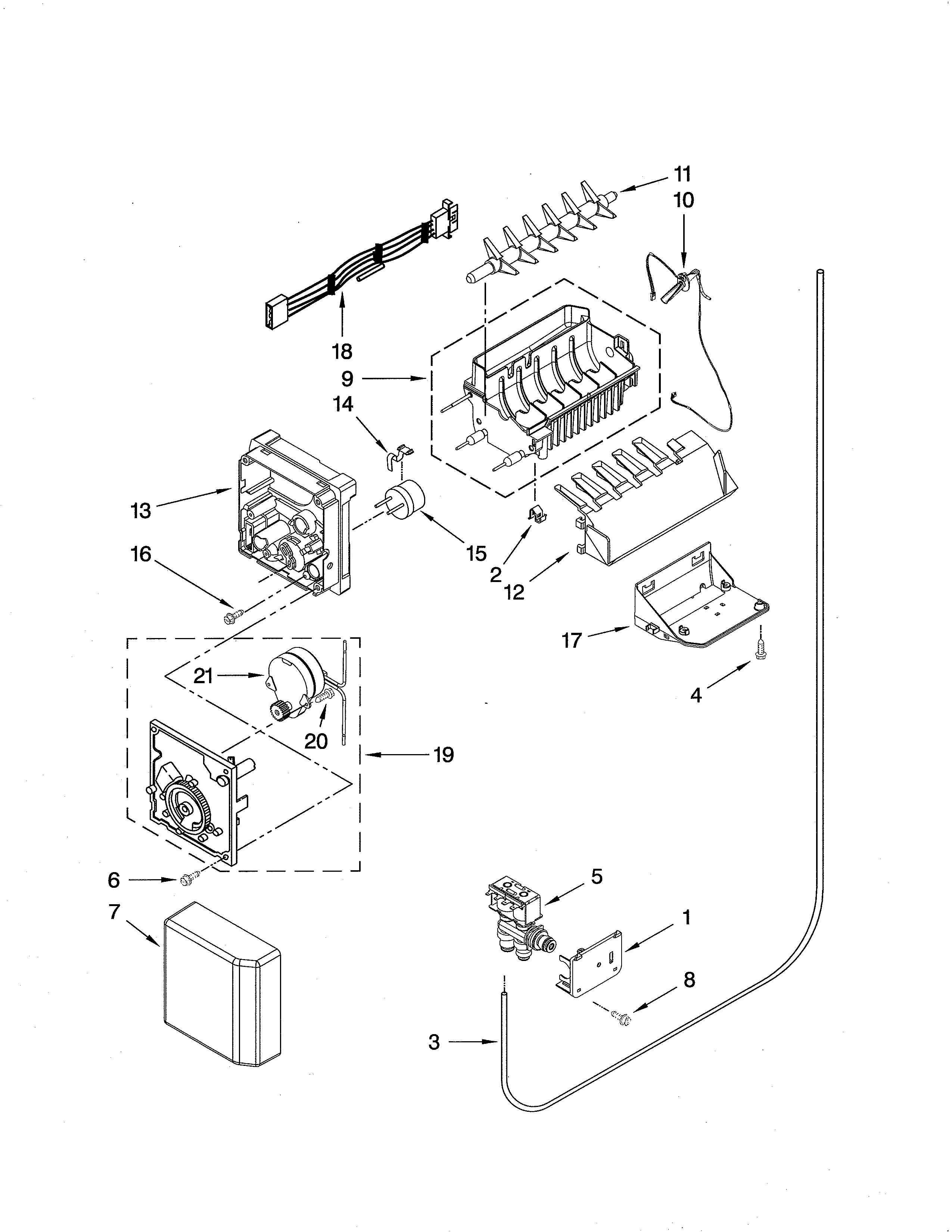 Whirlpool GSC25C4EYY02 icemaker diagram