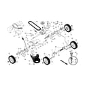 Husqvarna 917380961 drive control/gear case/wheels diagram
