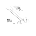 Poulan P4500F TYPE 1 drive shaft/shield/handle diagram