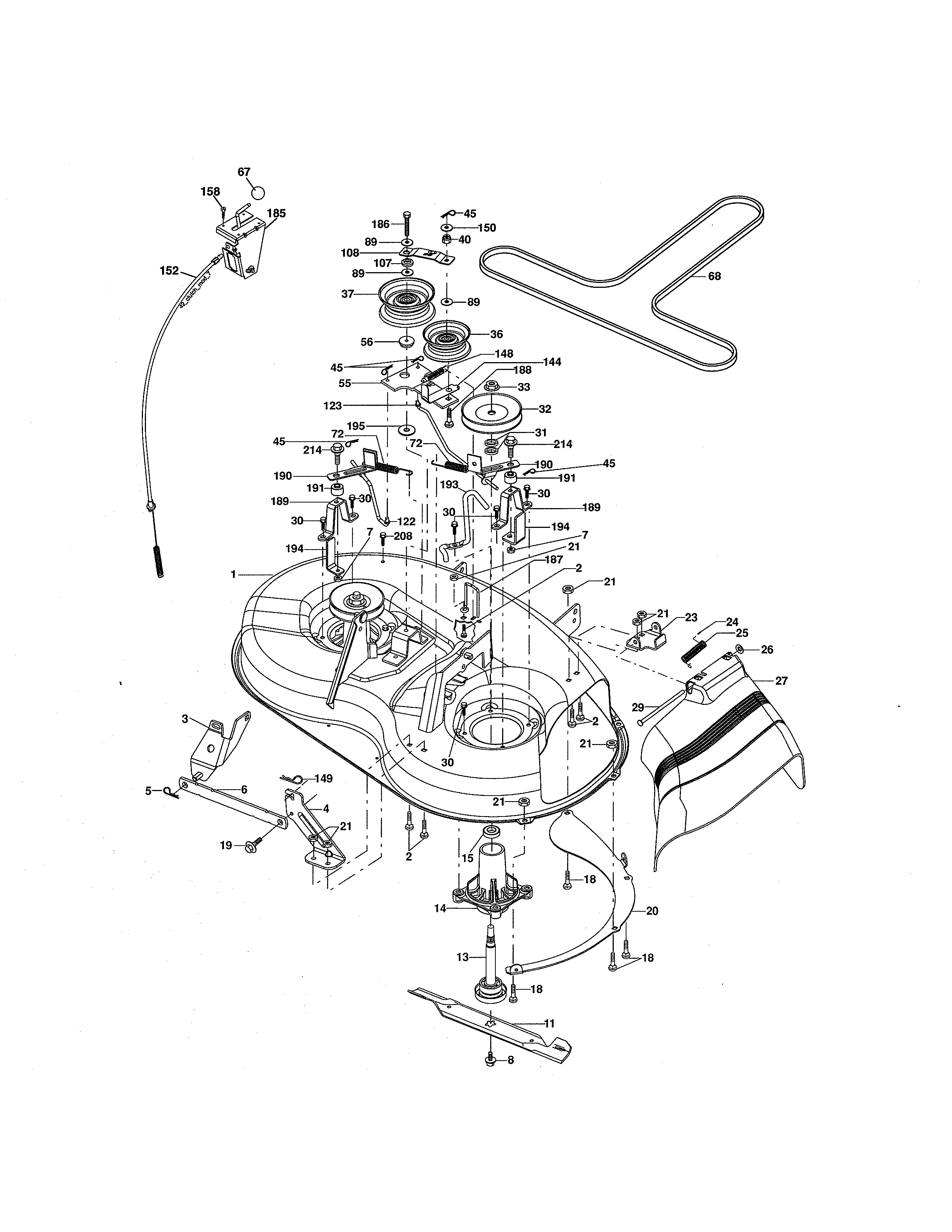 Craftsman 917280151 mower deck diagram