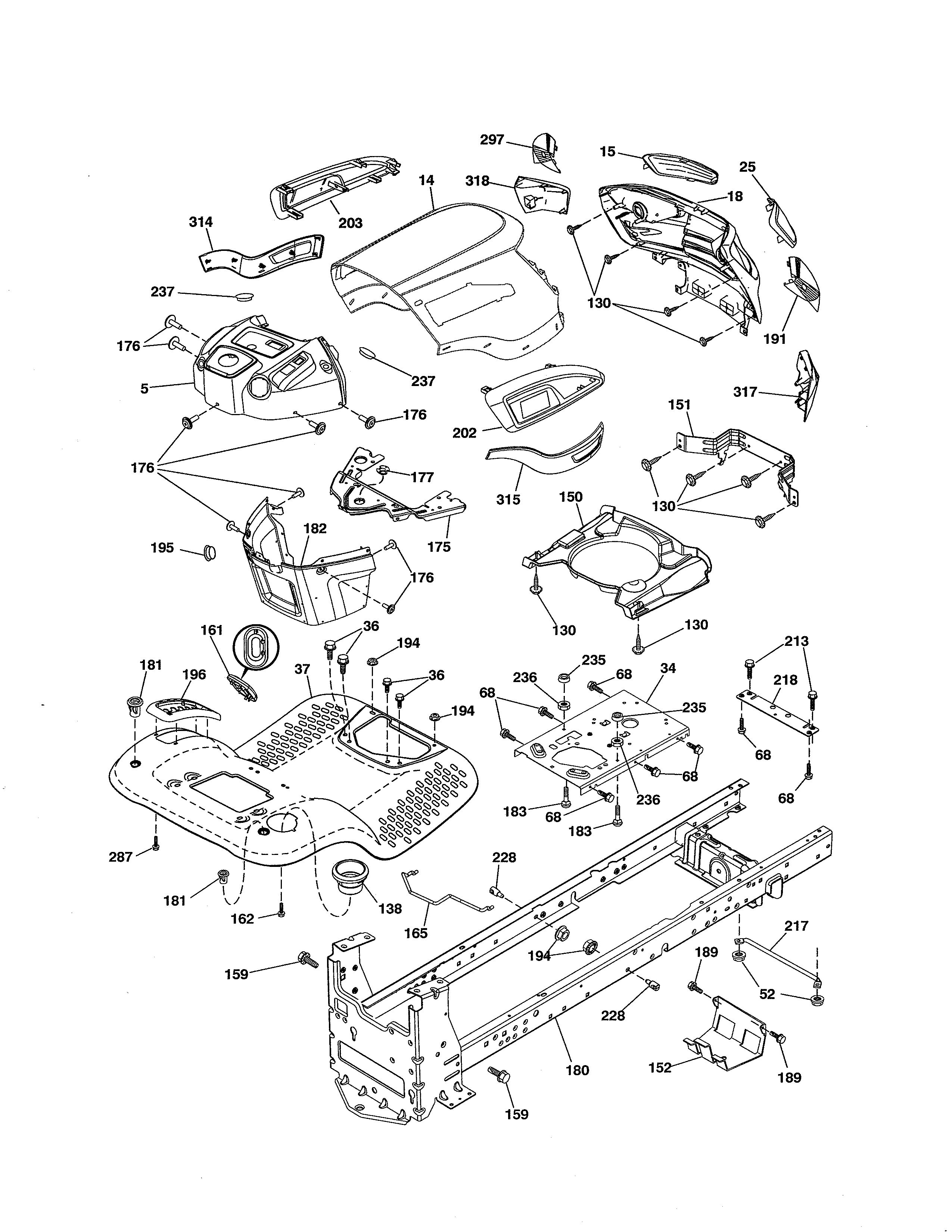 Craftsman 917288161 chassis & enclosures diagram