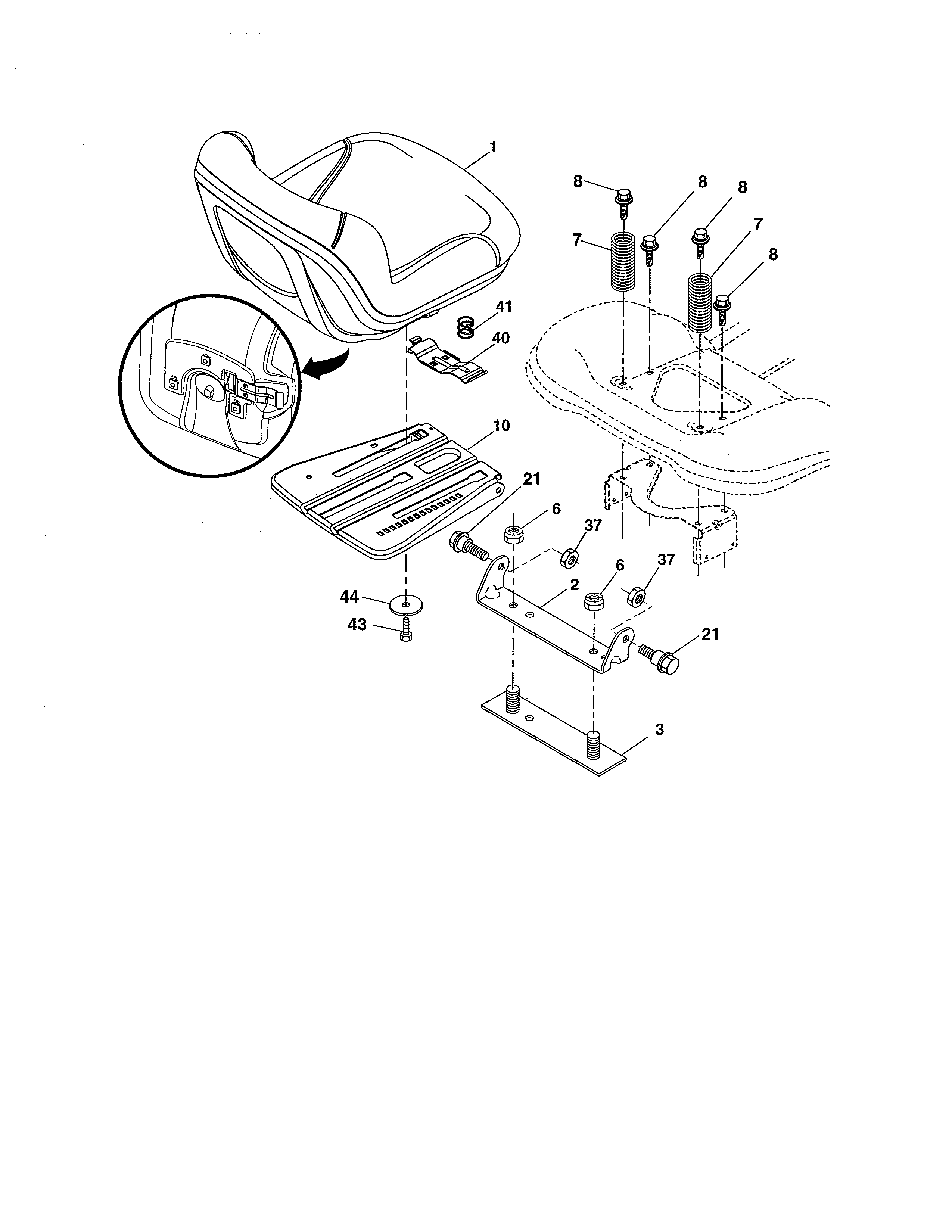 Craftsman 917288040 seat diagram