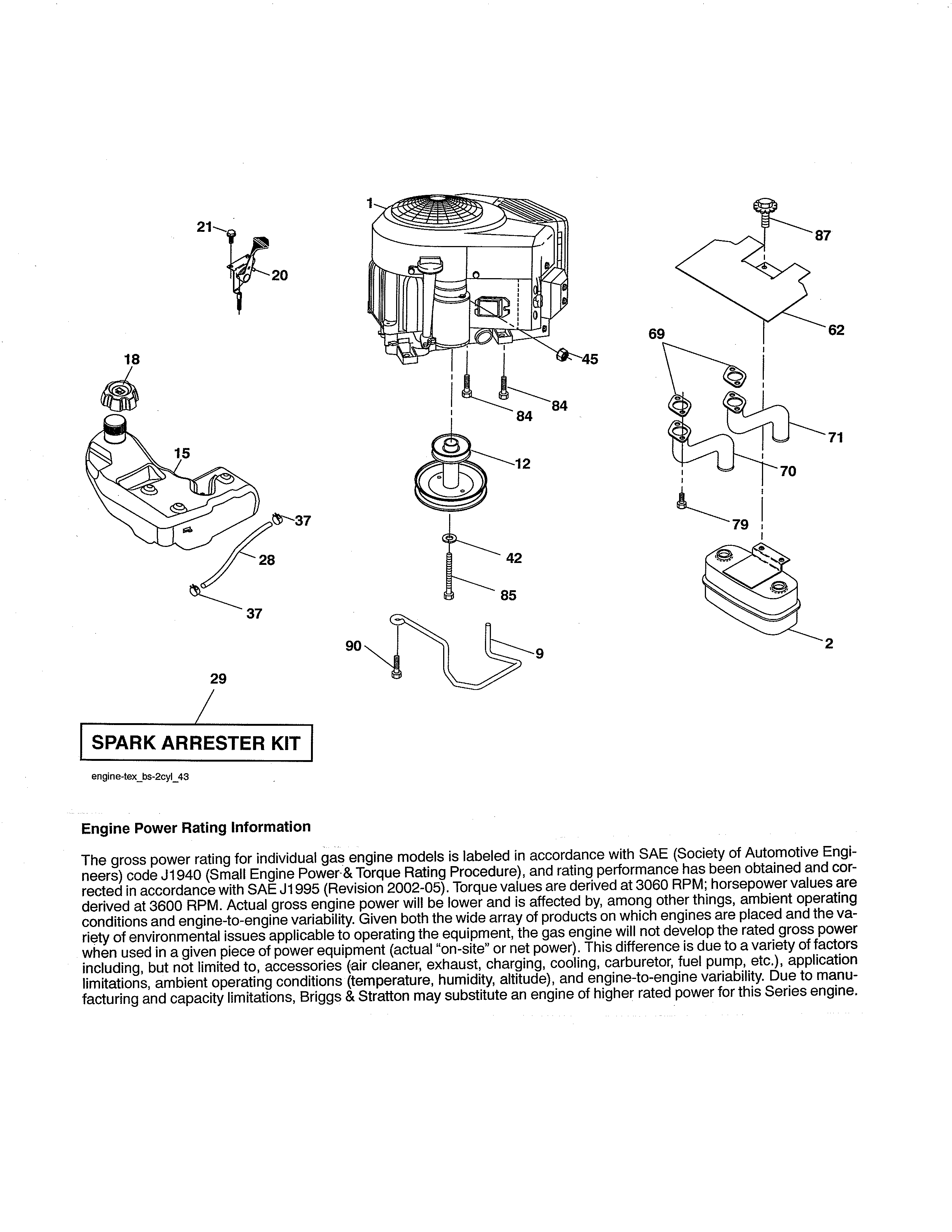 Craftsman 917288160 engine diagram