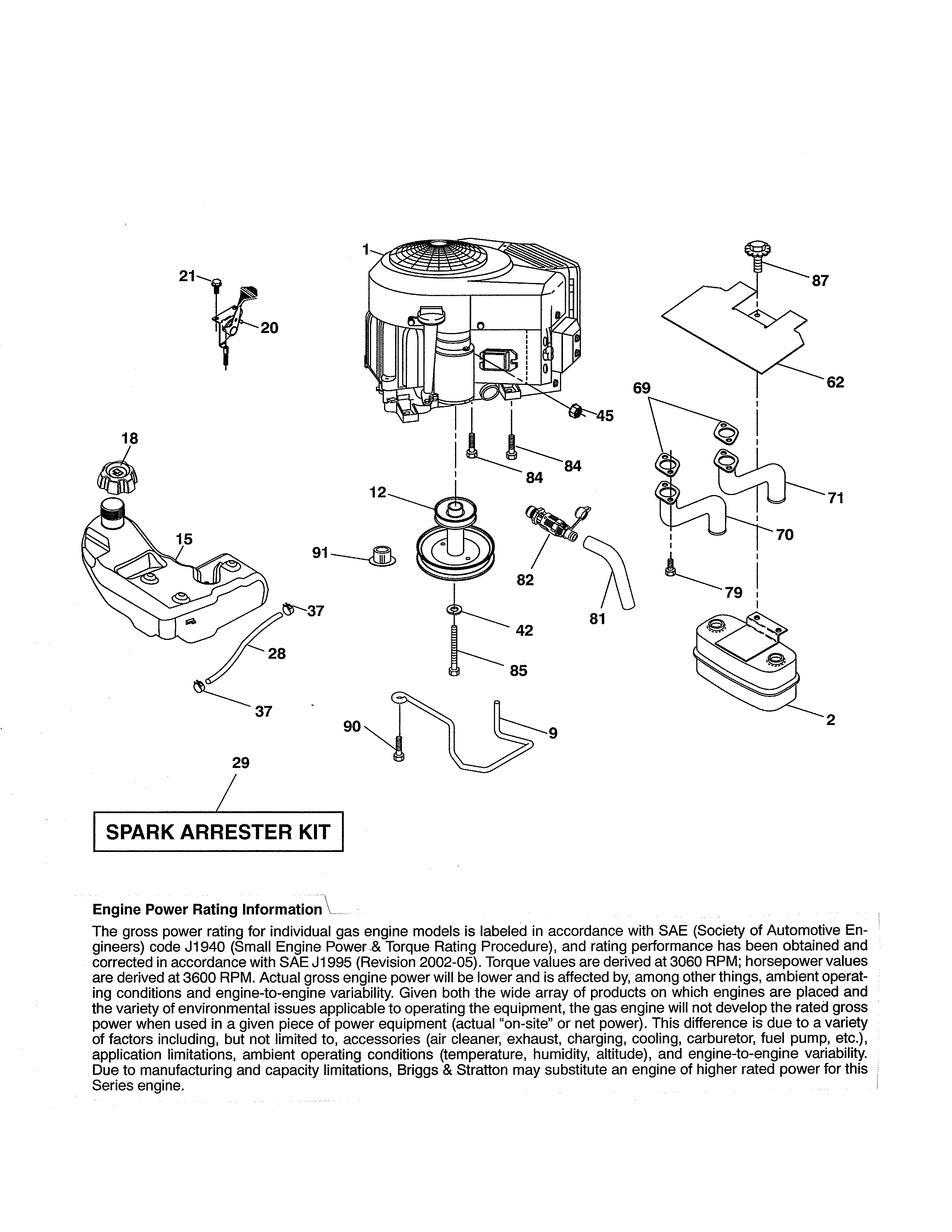 Craftsman 917288172 engine diagram