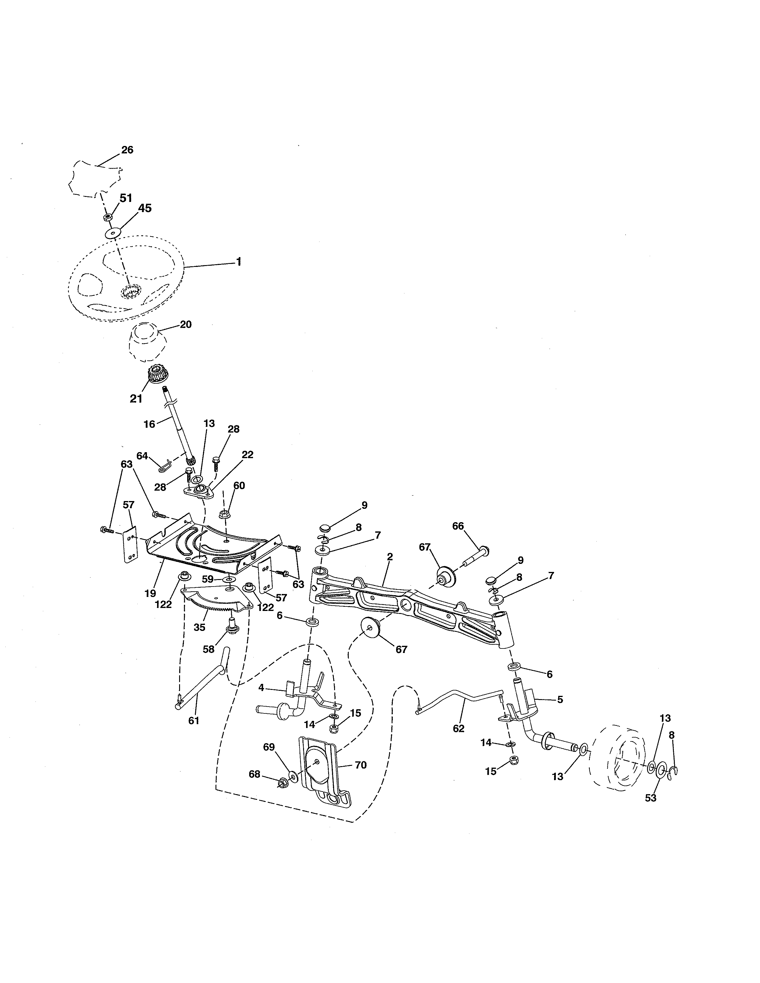Craftsman 917288172 steering diagram
