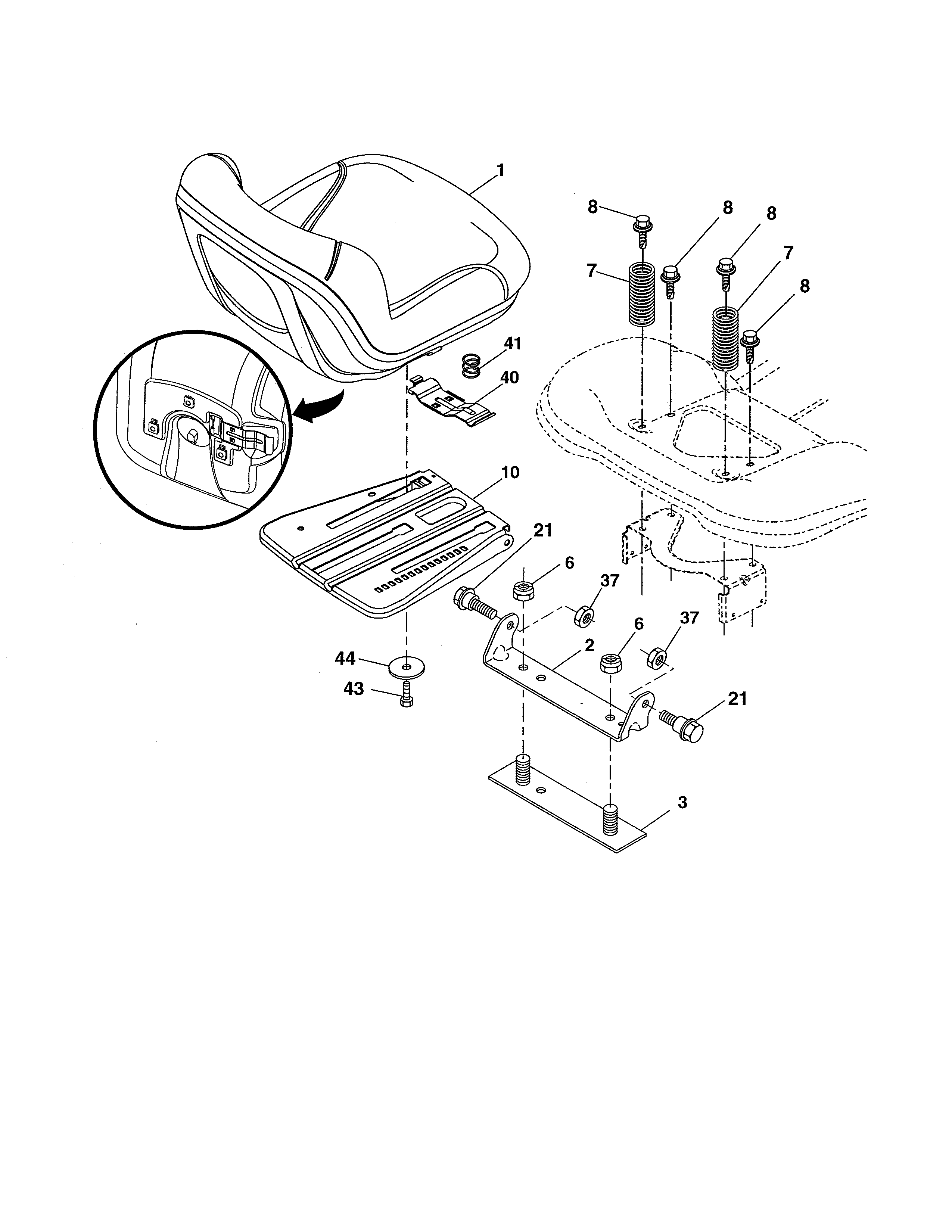 Craftsman 917288172 seat diagram