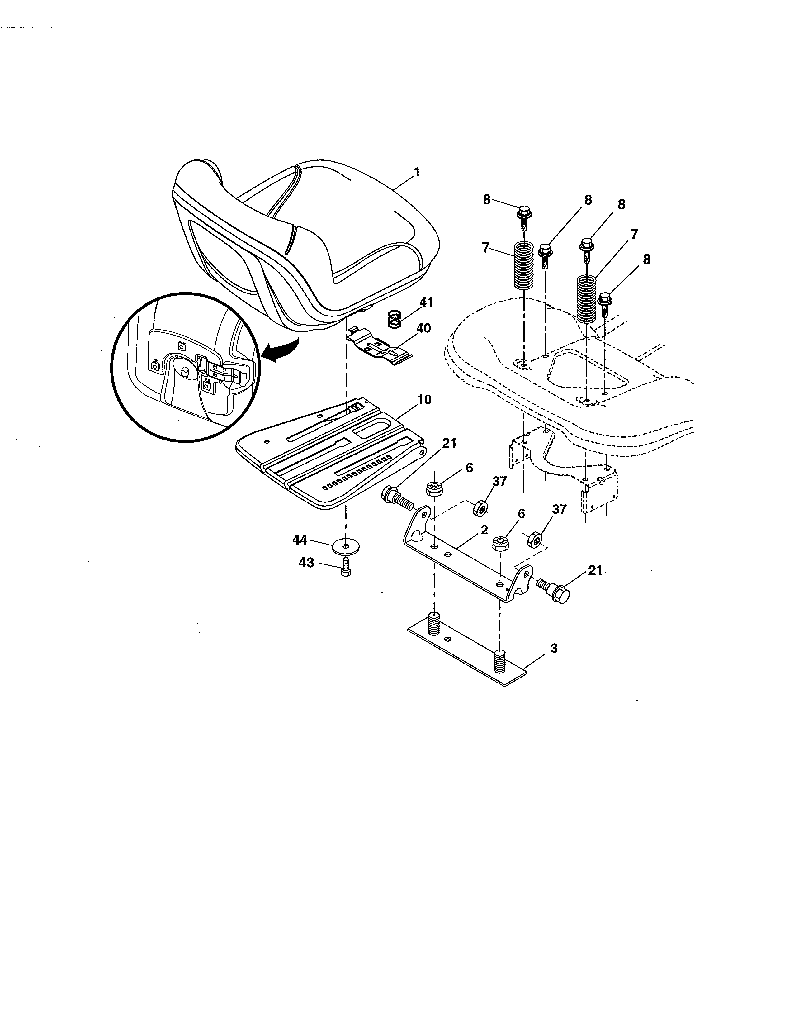 Craftsman 917288560 seat diagram