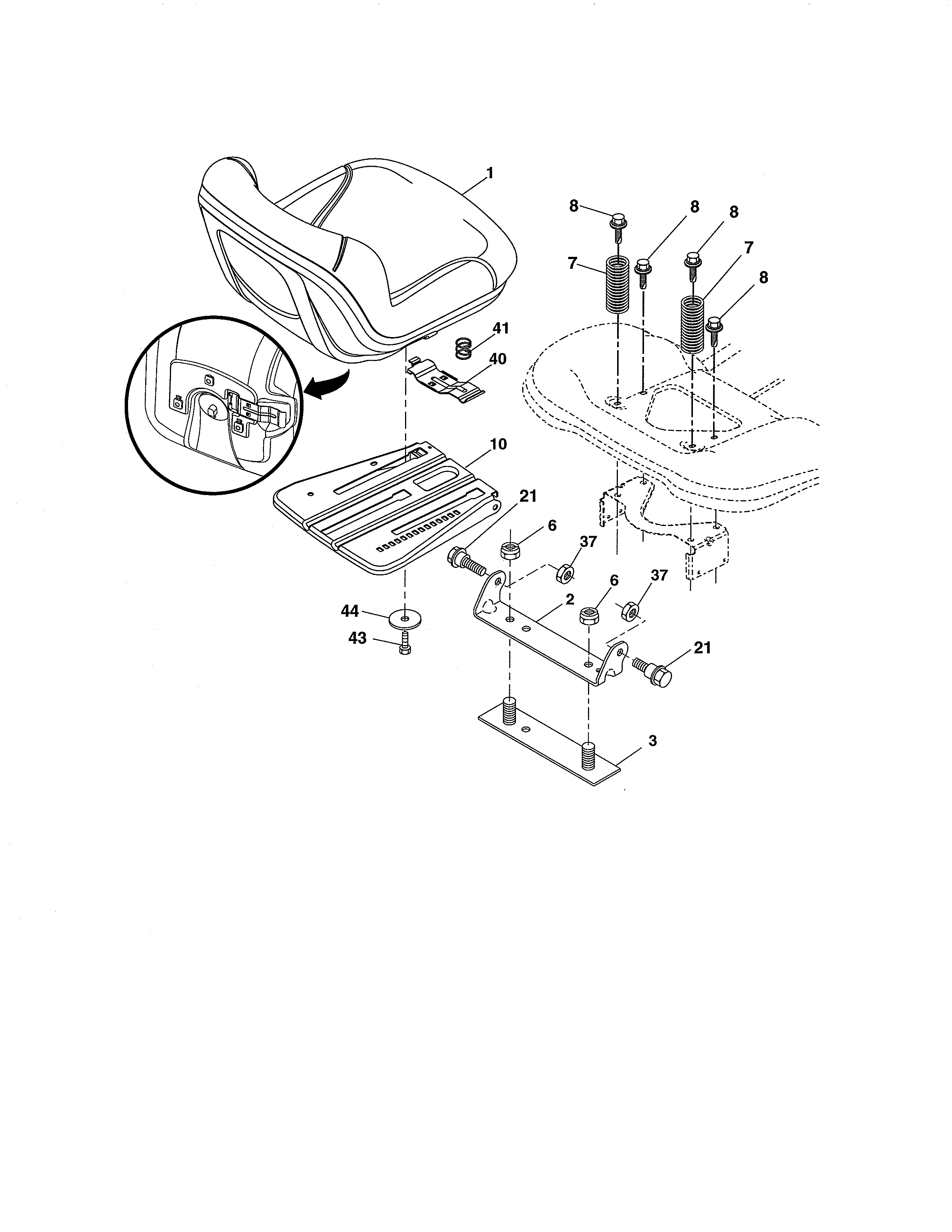 Craftsman 917288570 seat diagram