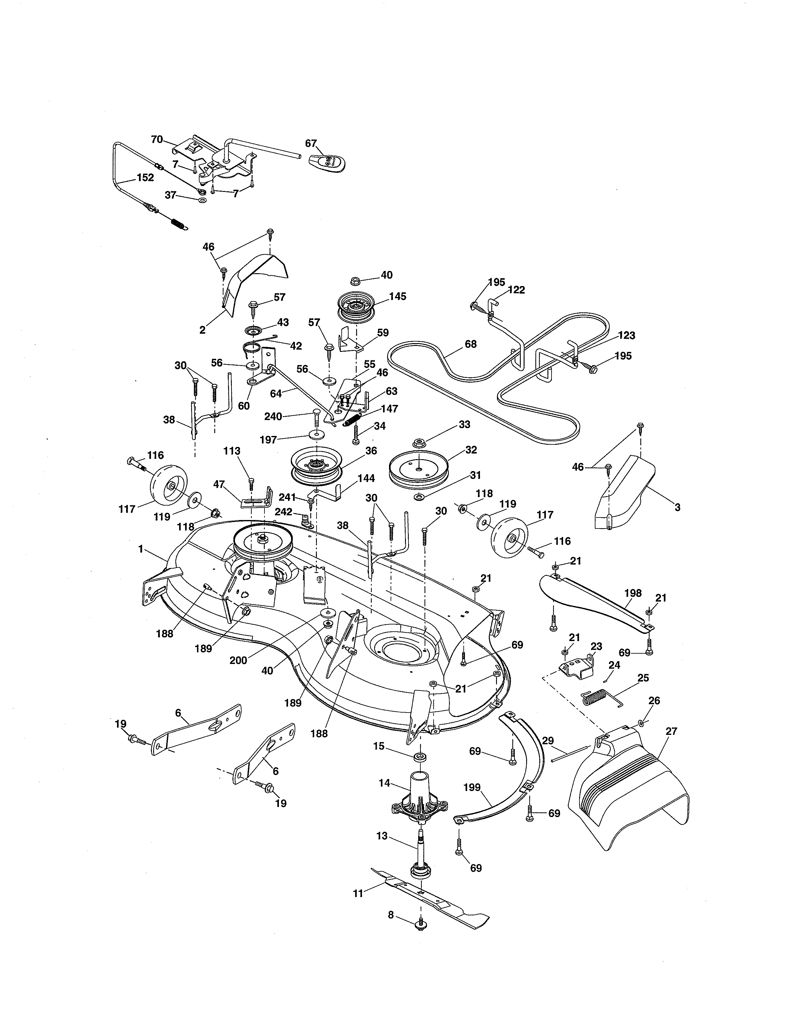 Craftsman 917288570 mower deck diagram