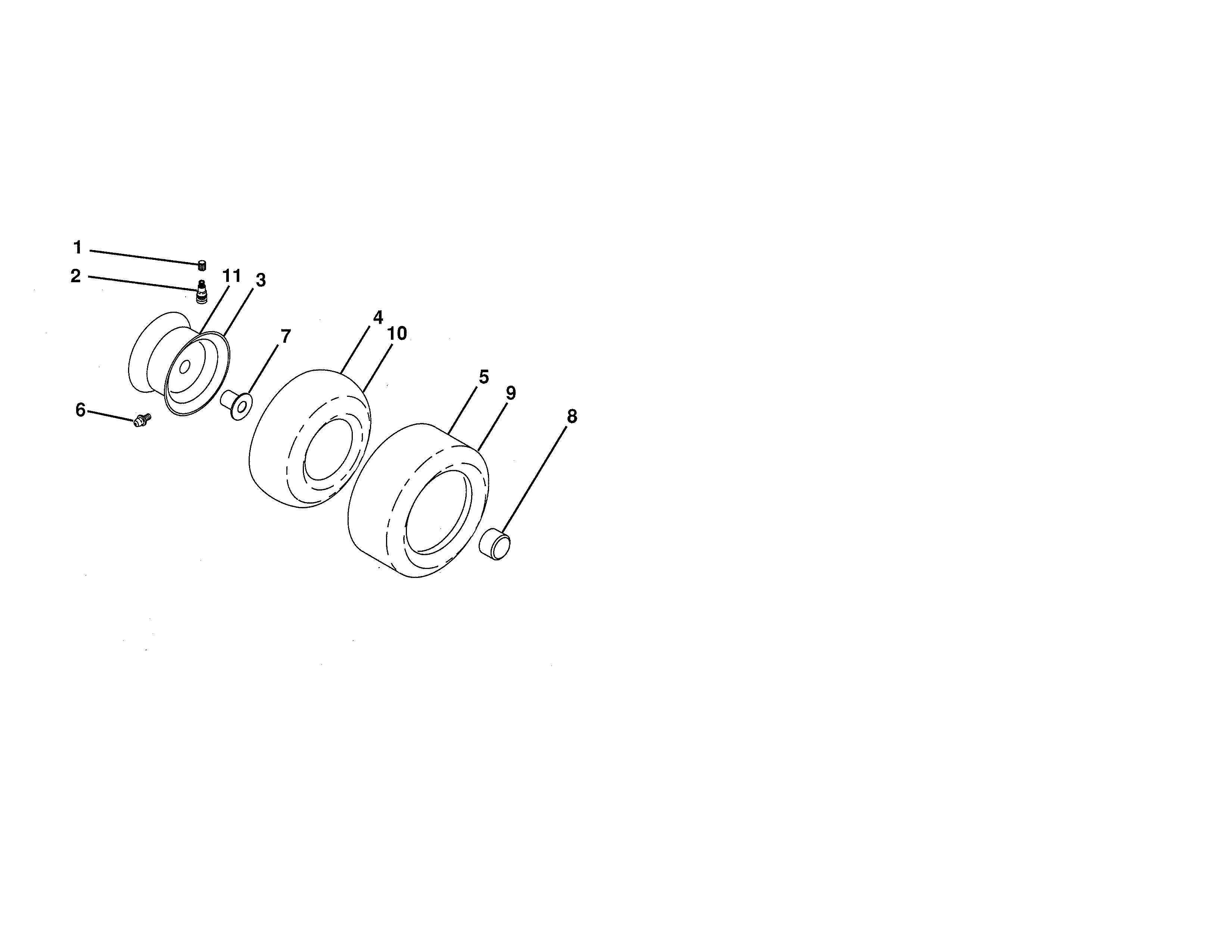 Craftsman 917288570 wheels and tires diagram
