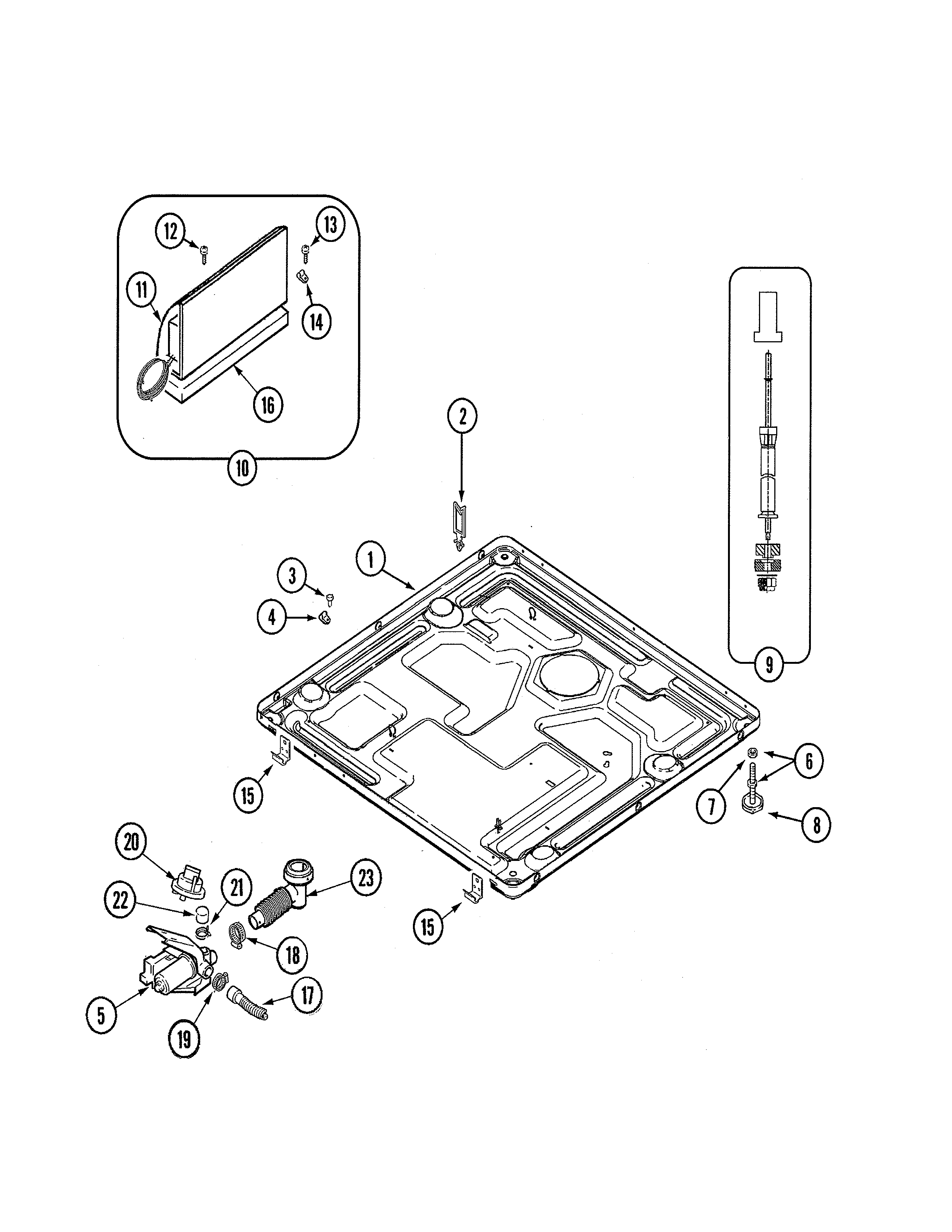 Maytag MAH21PDDWW base & motor control diagram