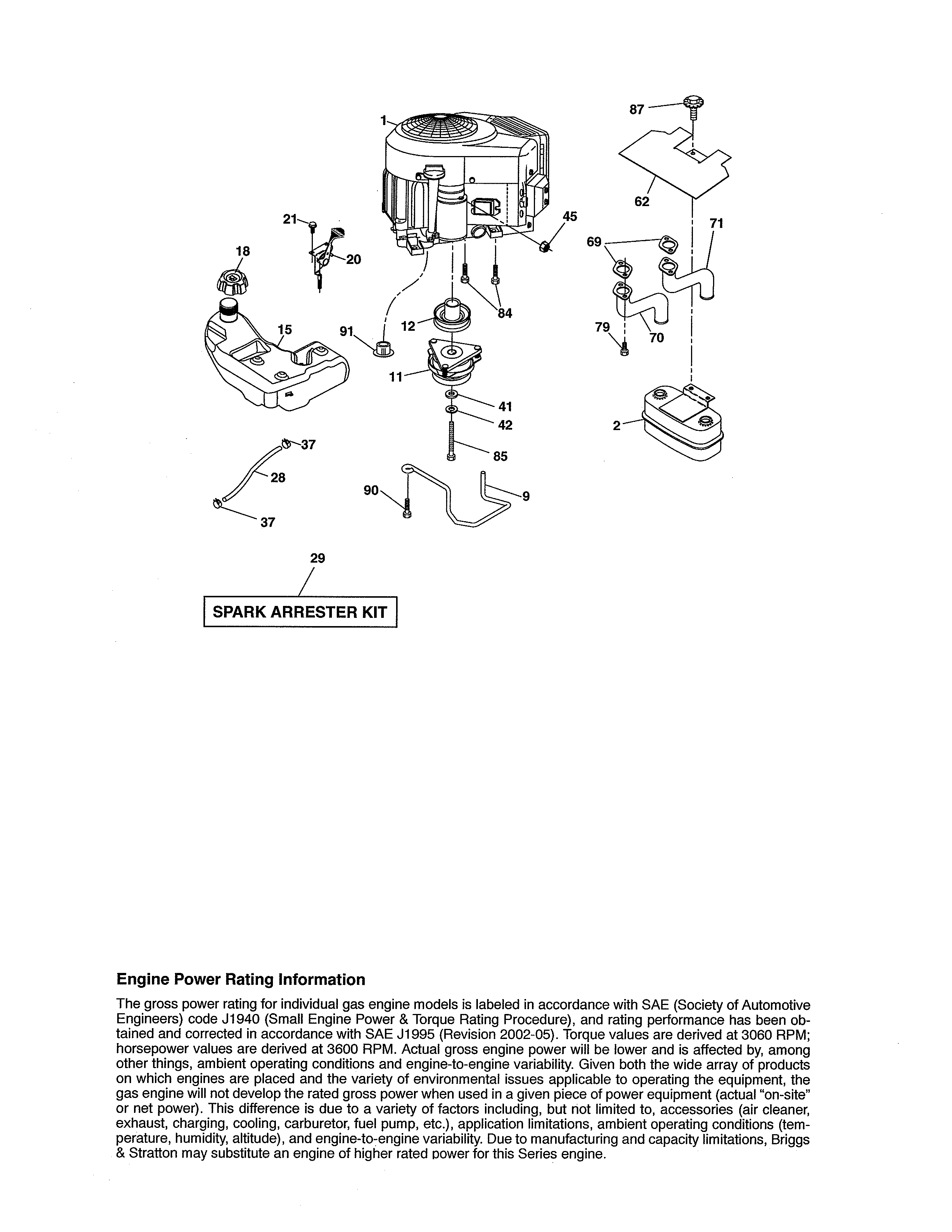 Craftsman 917288580 engine diagram