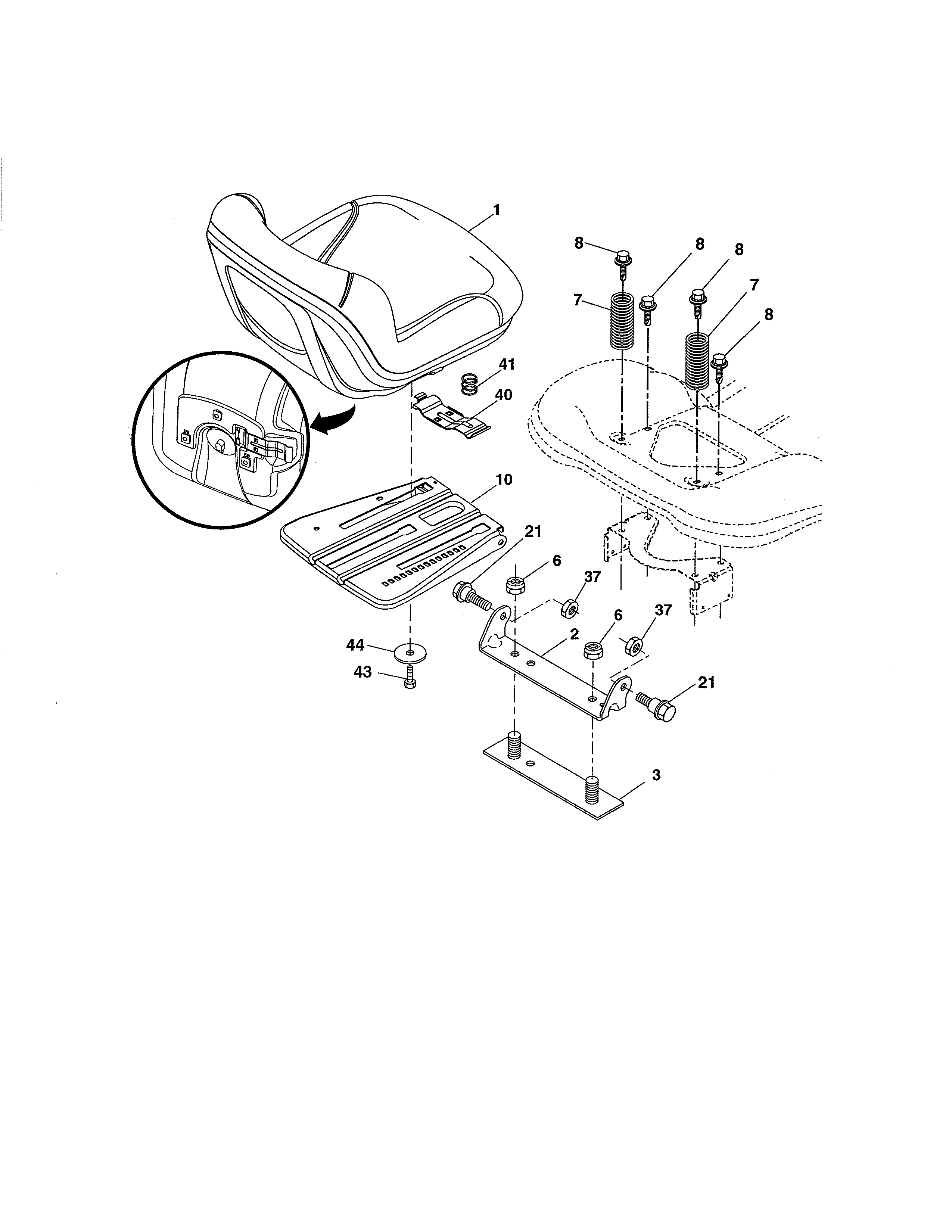 Craftsman 917288580 seat diagram