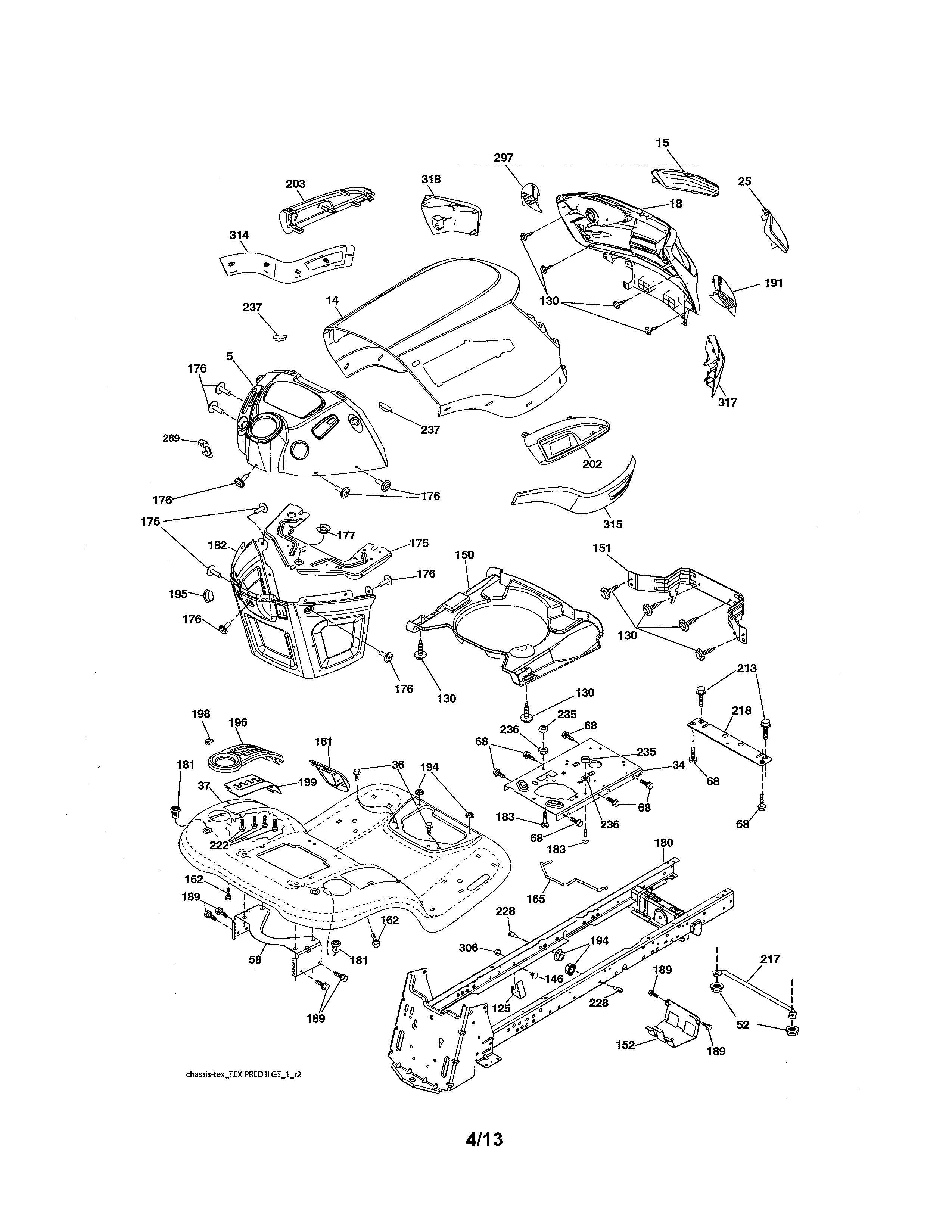 Craftsman 917288672 chassis & enclosures diagram