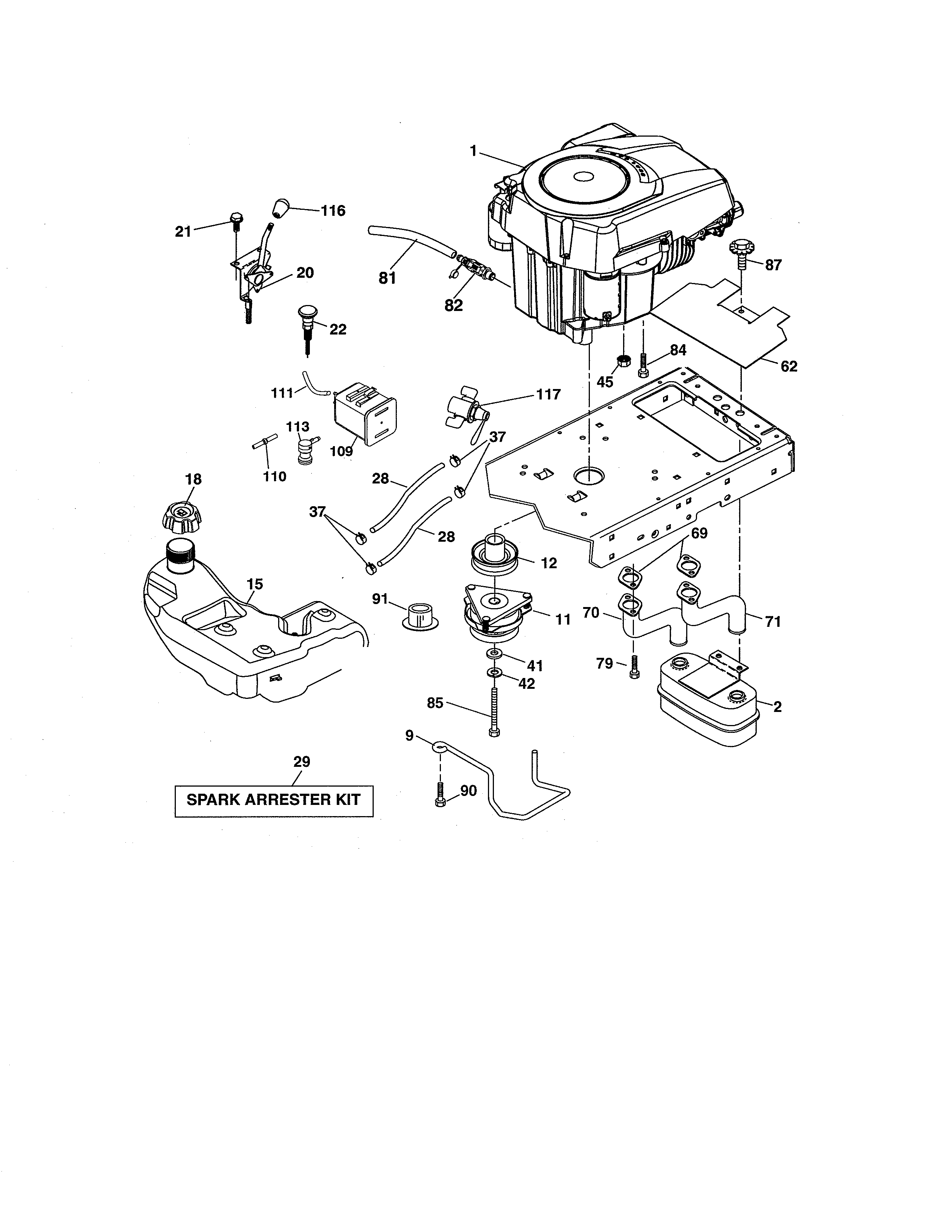 Craftsman 917288672 engine diagram