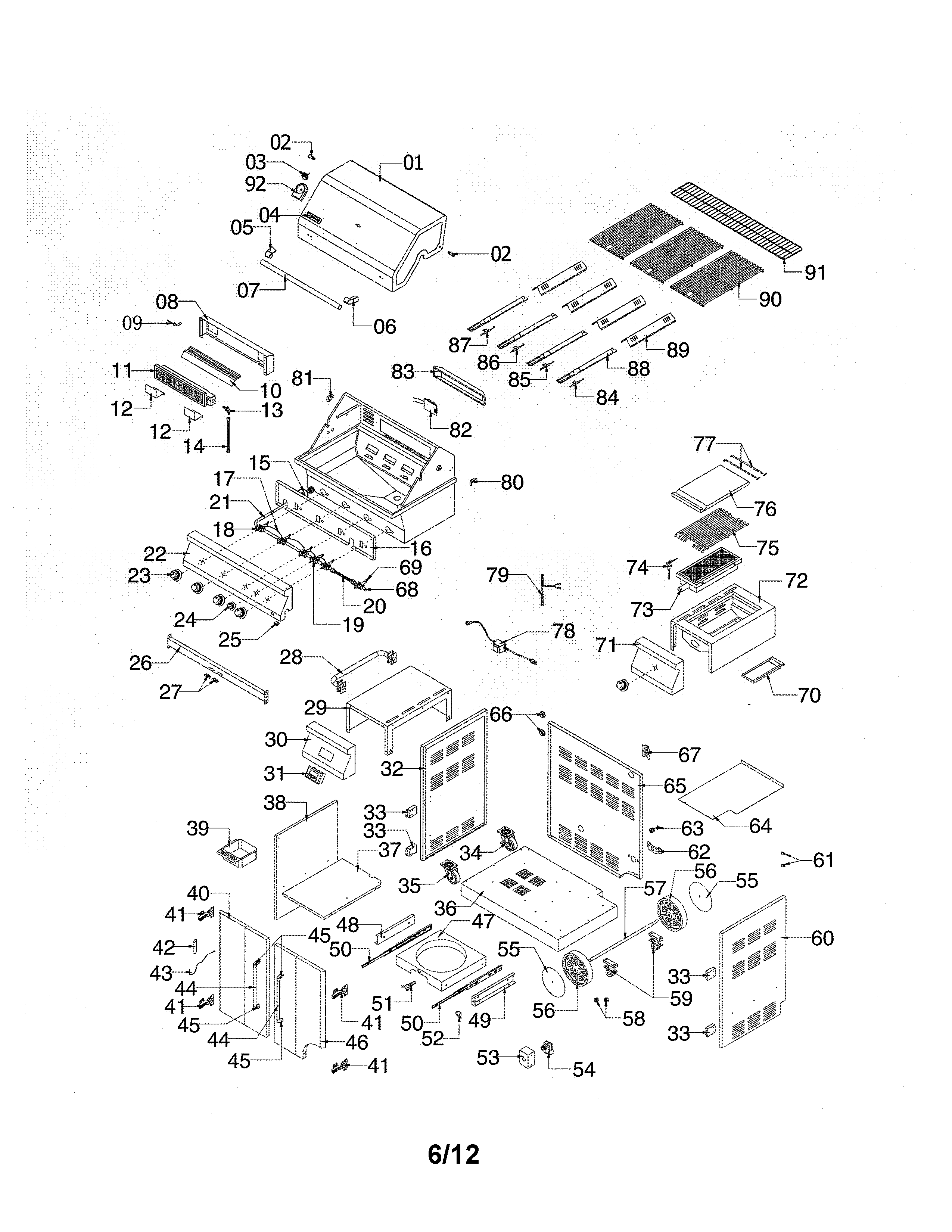Jenn-Air 720-0720 gas grill diagram