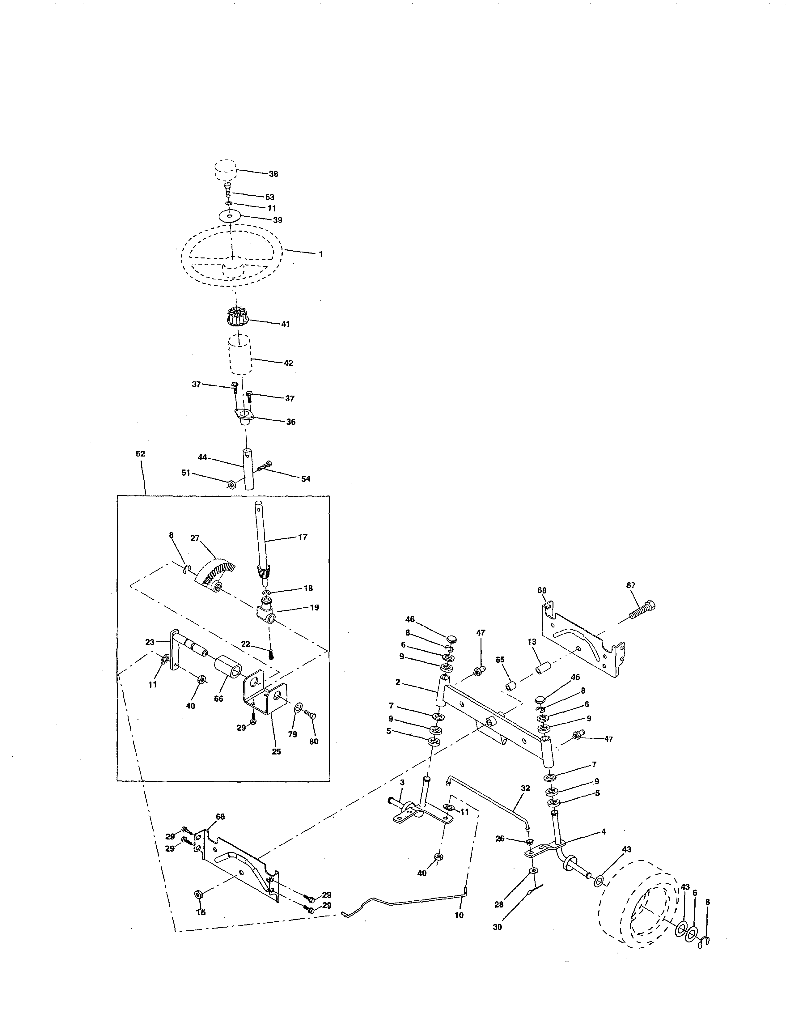 Weed Eater HD12538J steering diagram