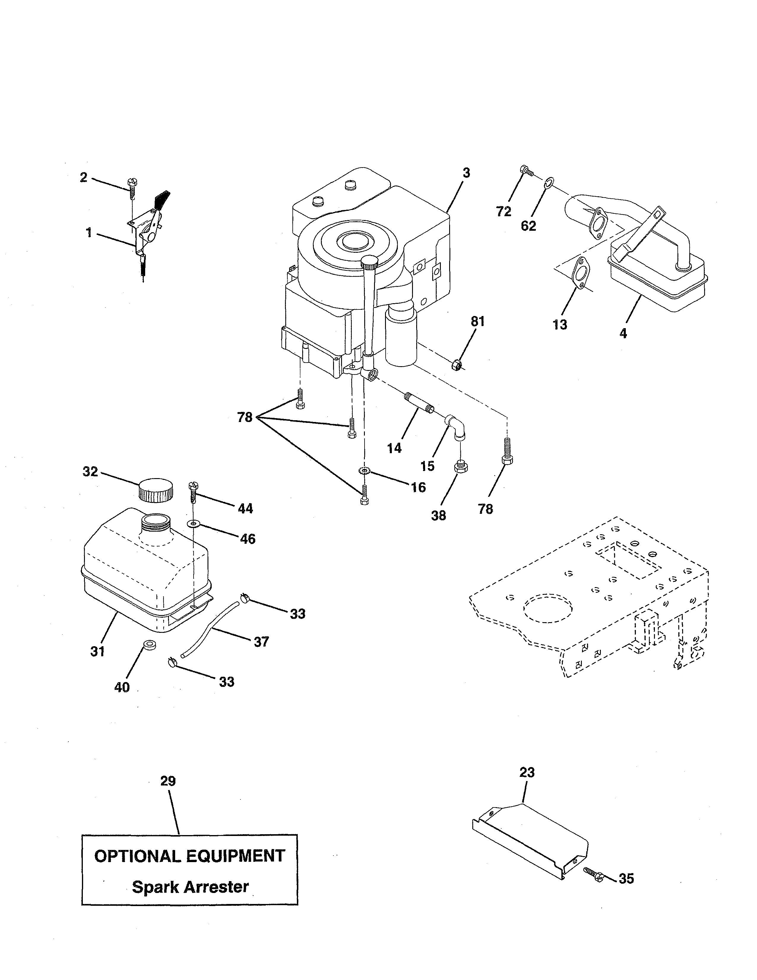 Weed Eater HD12538J engine diagram