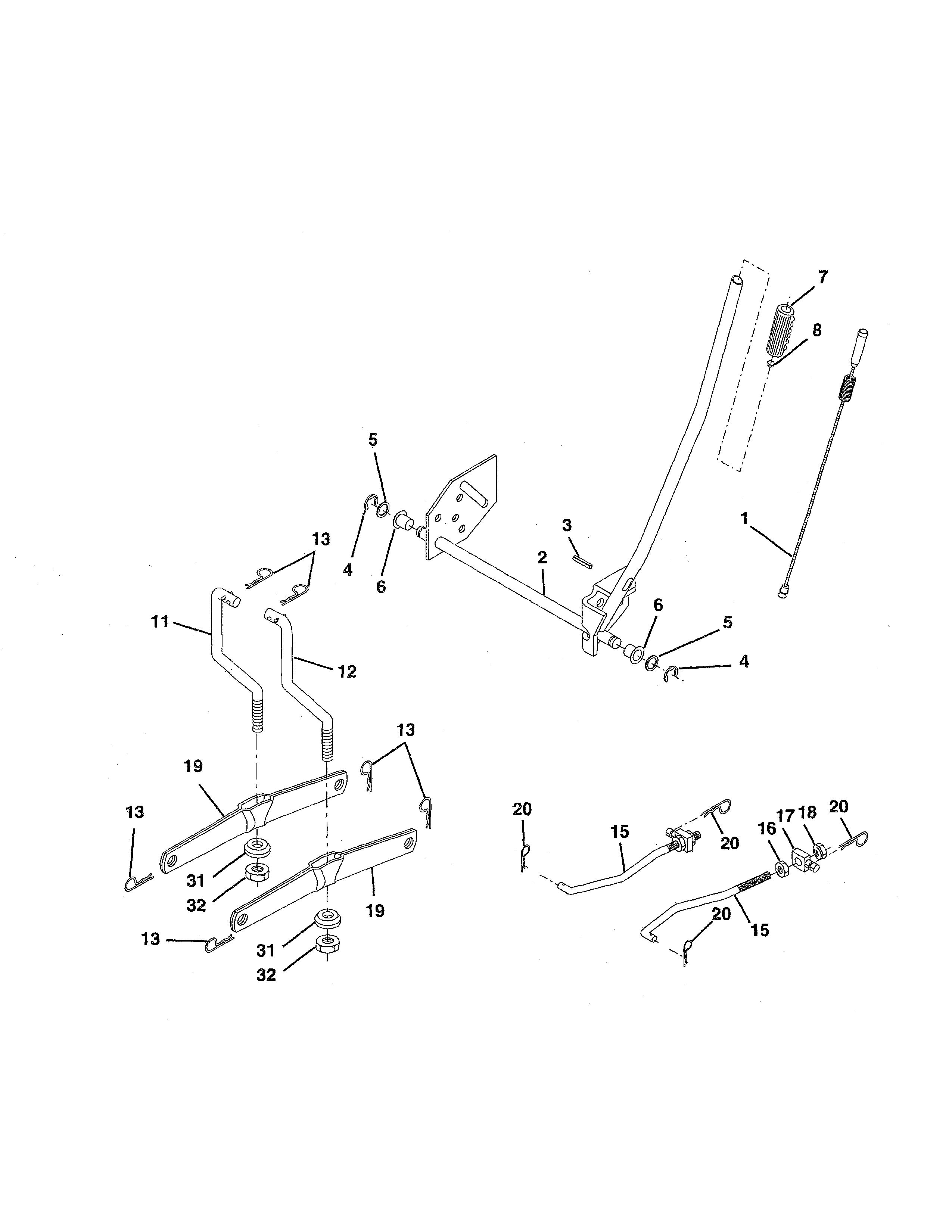 Weed Eater HD12538J lift diagram