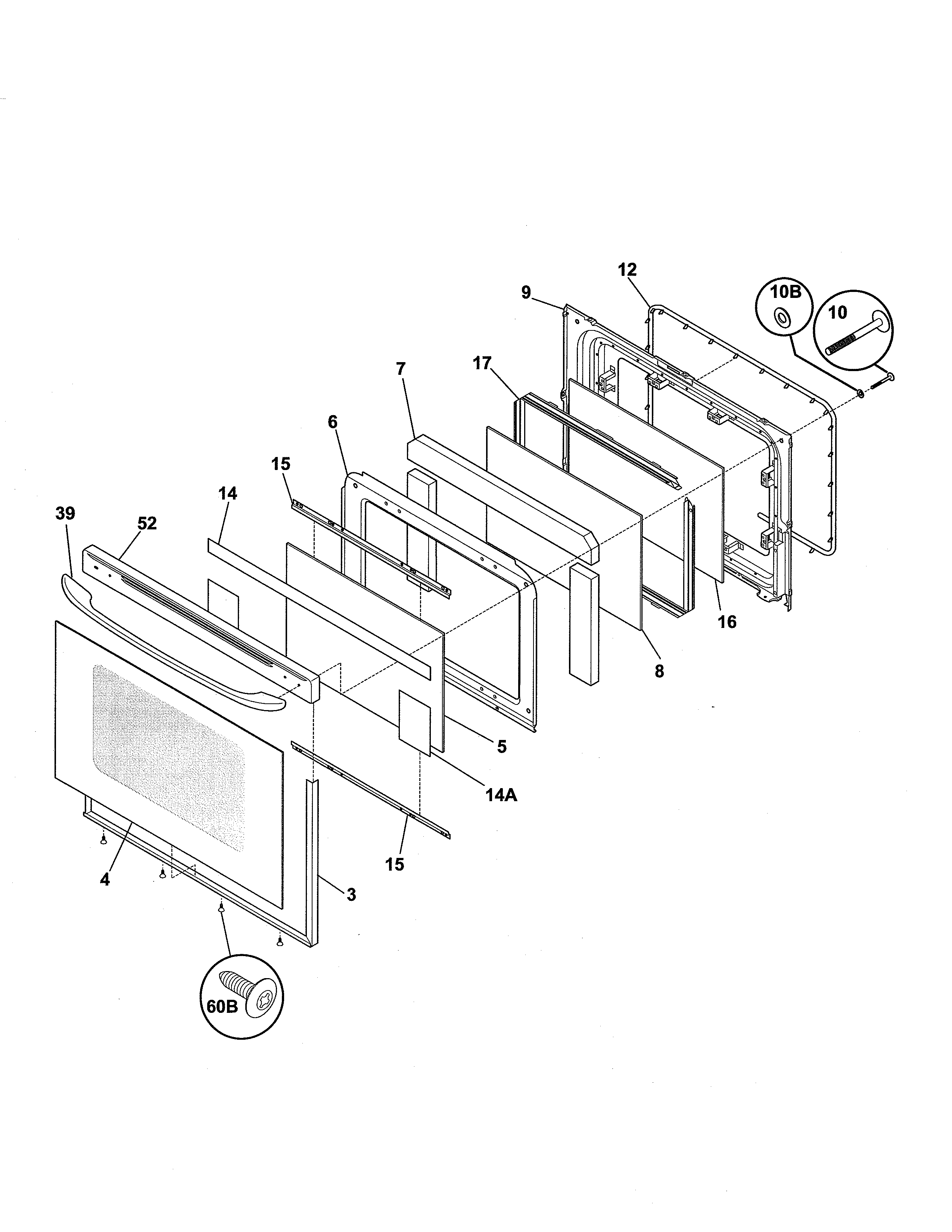 Kenmore 79075924300 door diagram