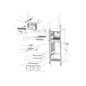 Frigidaire FFPT10F0KW0 cabinet/controls diagram