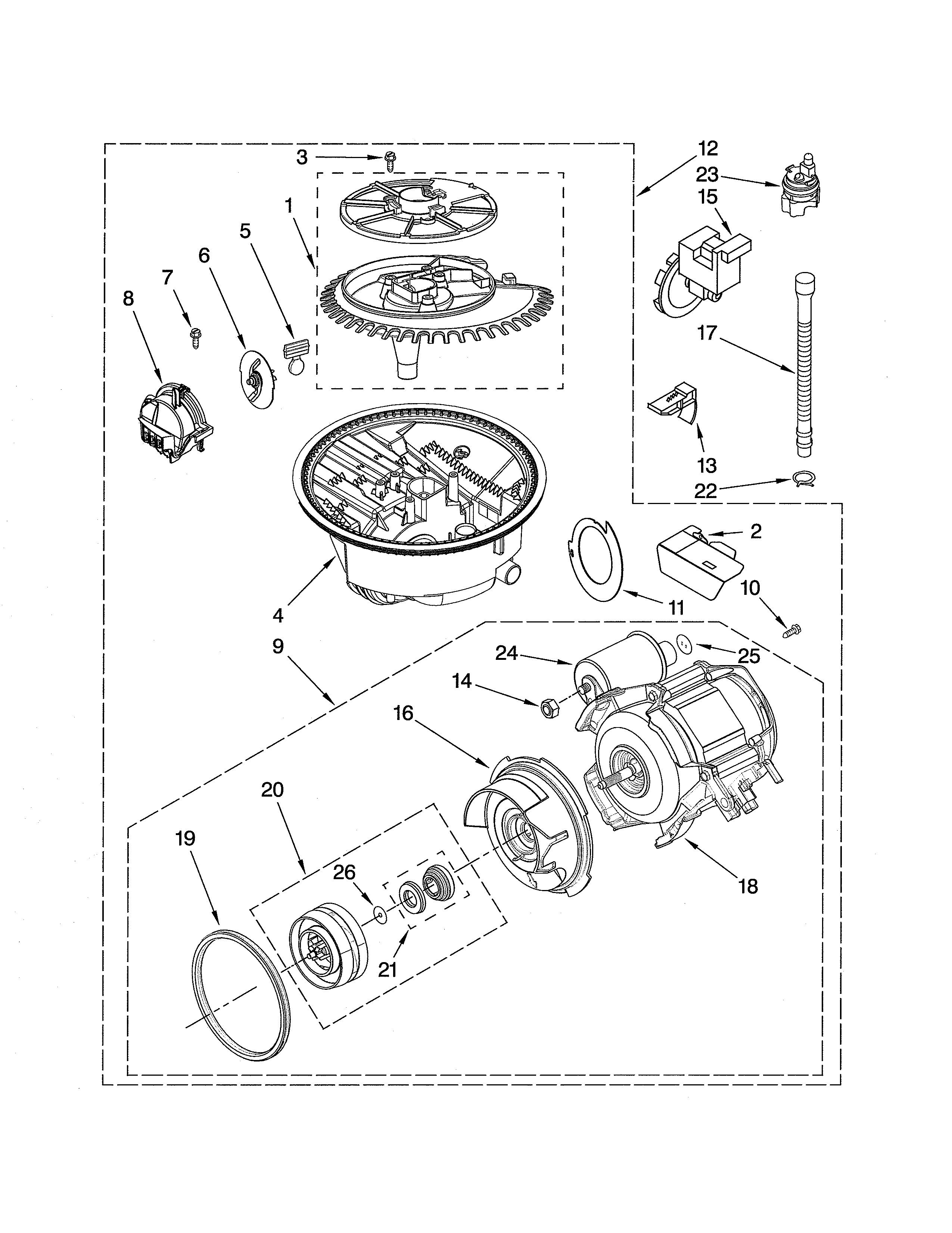 Ikea IUD8000RS7 pump & motor diagram