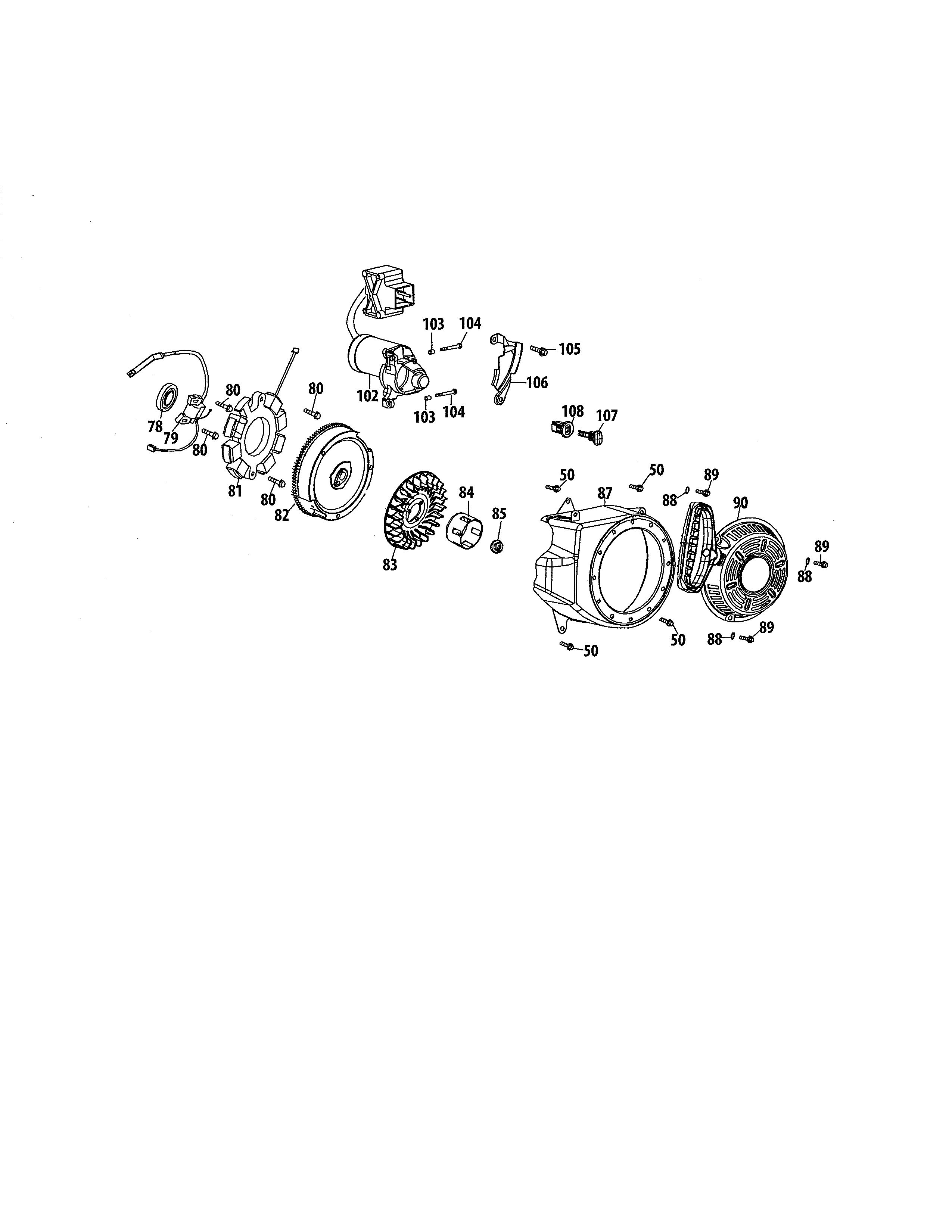 Craftsman 247887821 electric starter diagram