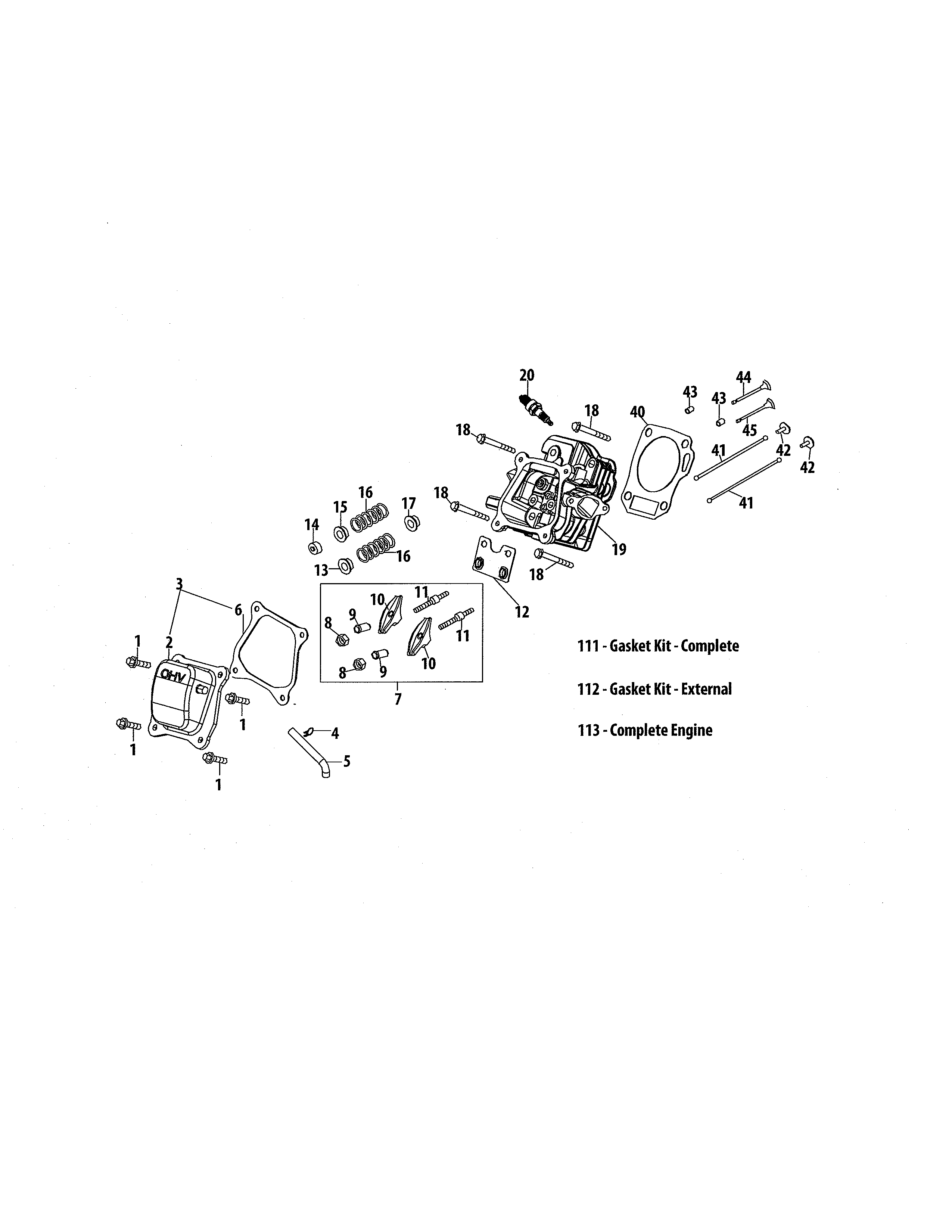 Craftsman 247887821 cylinder head diagram